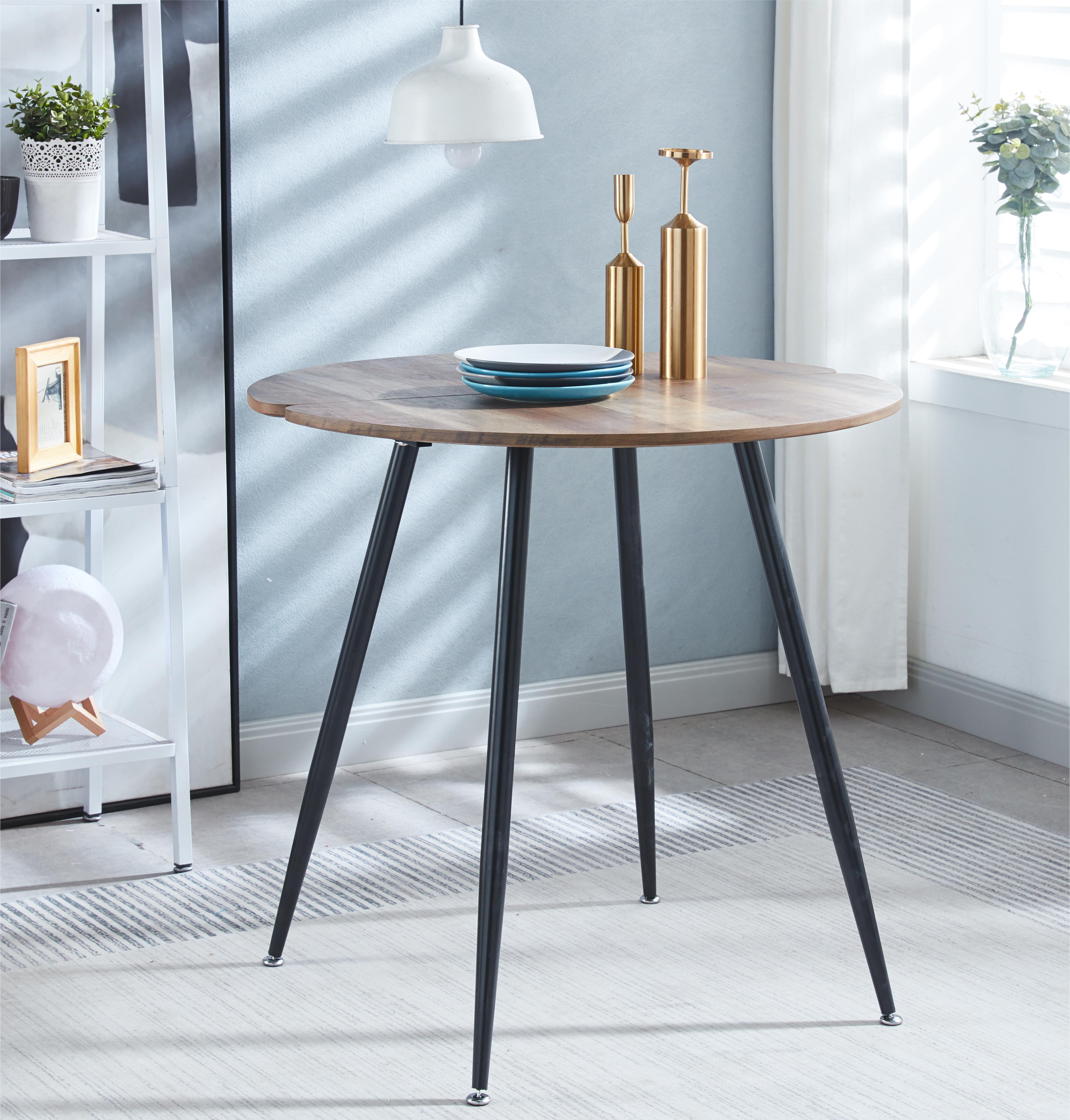 31.5" Wood Grain Table with Round MDF Table Top