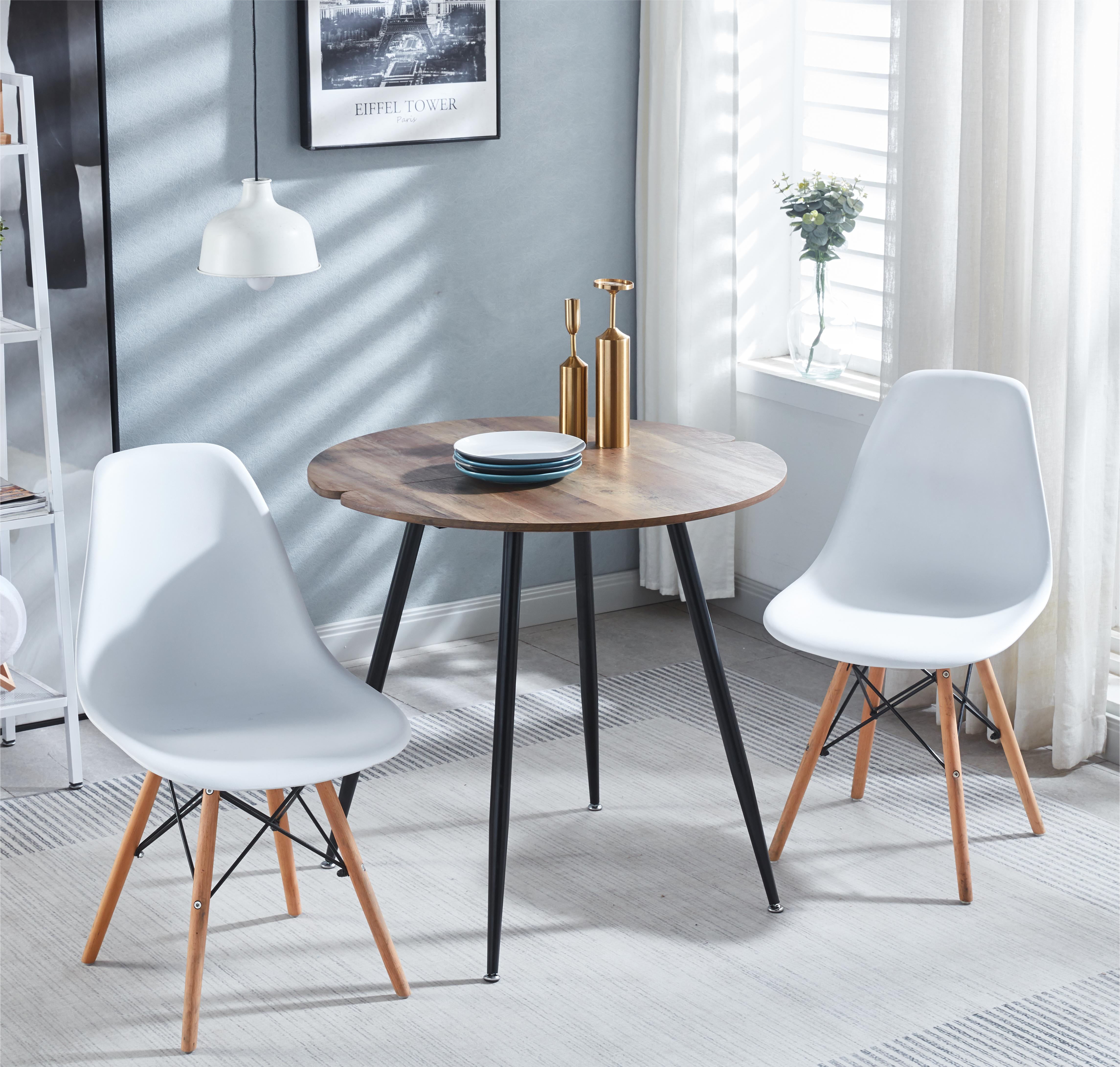 31.5" Wood Grain Table with Round MDF Table Top