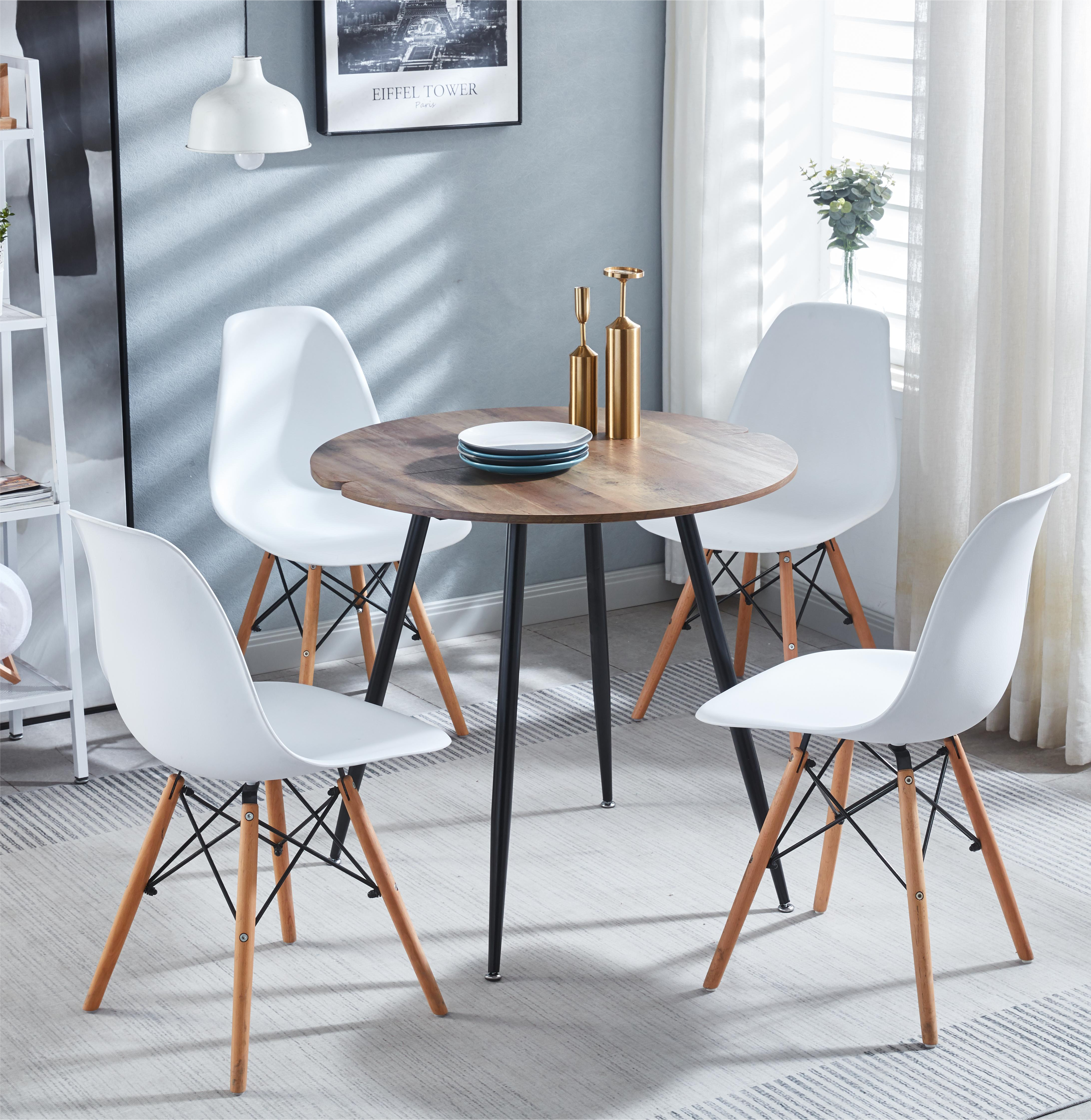 31.5" Wood Grain Table with Round MDF Table Top
