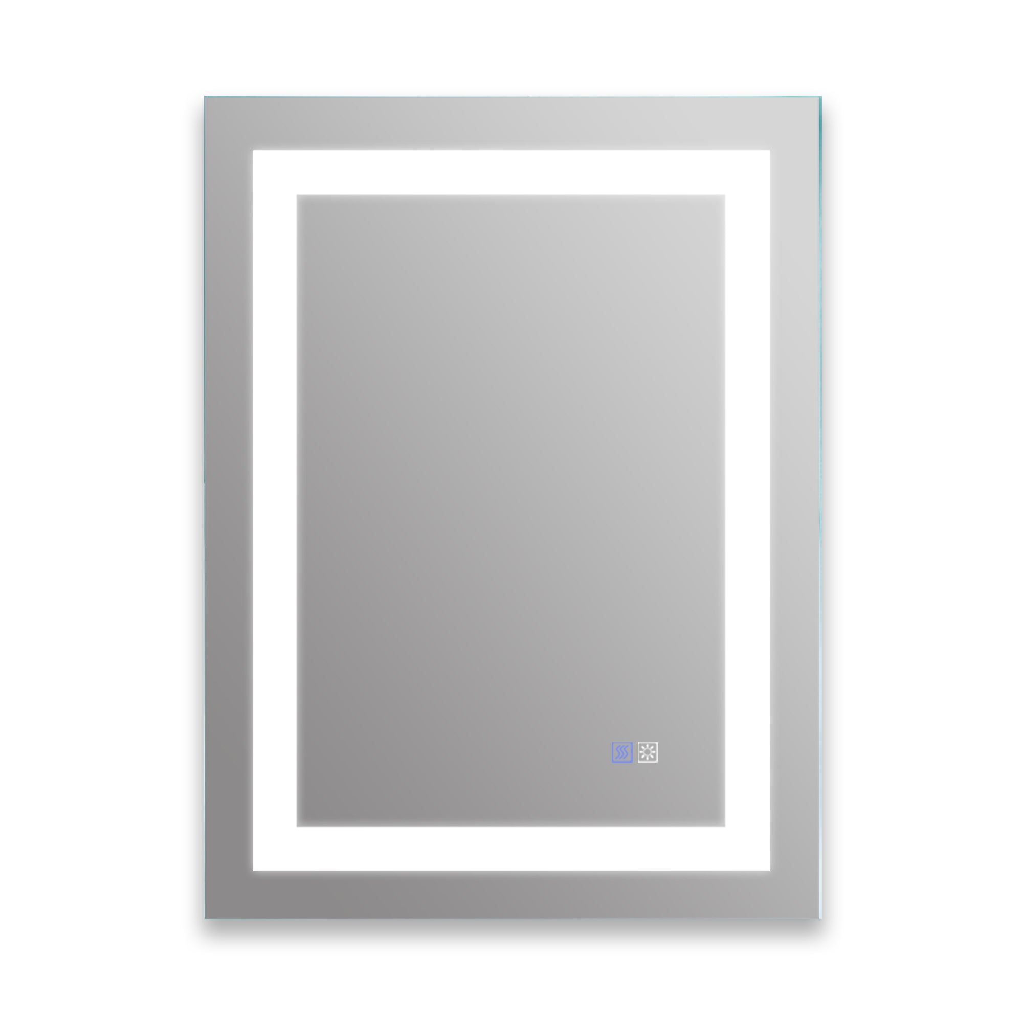 32 in. W x 24 in. H Aluminium and Glass LED Bathroom Mirror with Defogger