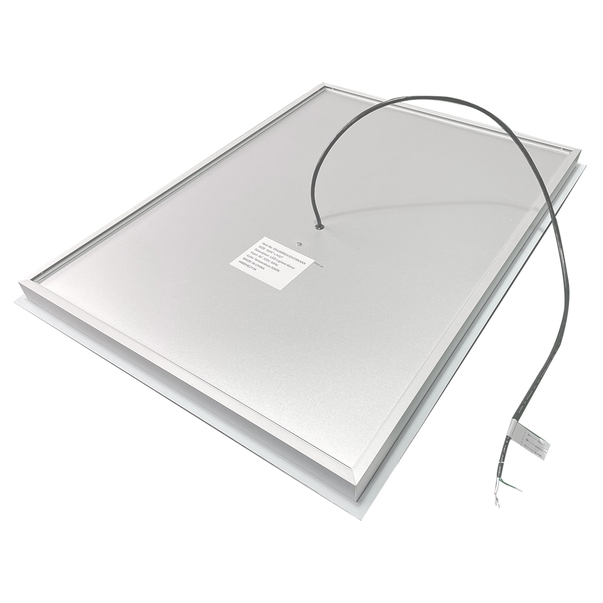 32 in. W x 24 in. H Aluminium and Glass LED Bathroom Mirror with Defogger