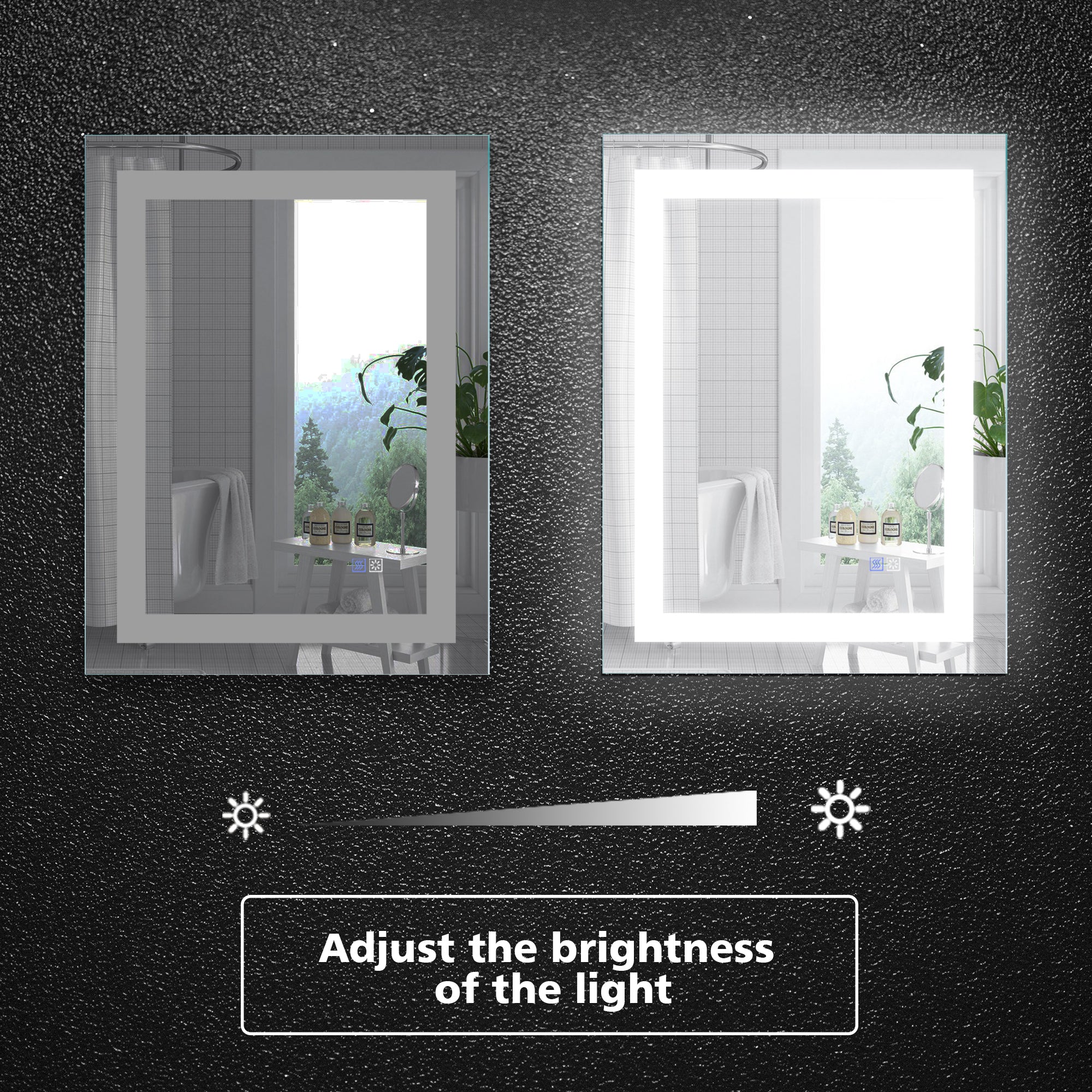 32 in. W x 24 in. H Aluminium and Glass LED Bathroom Mirror with Defogger