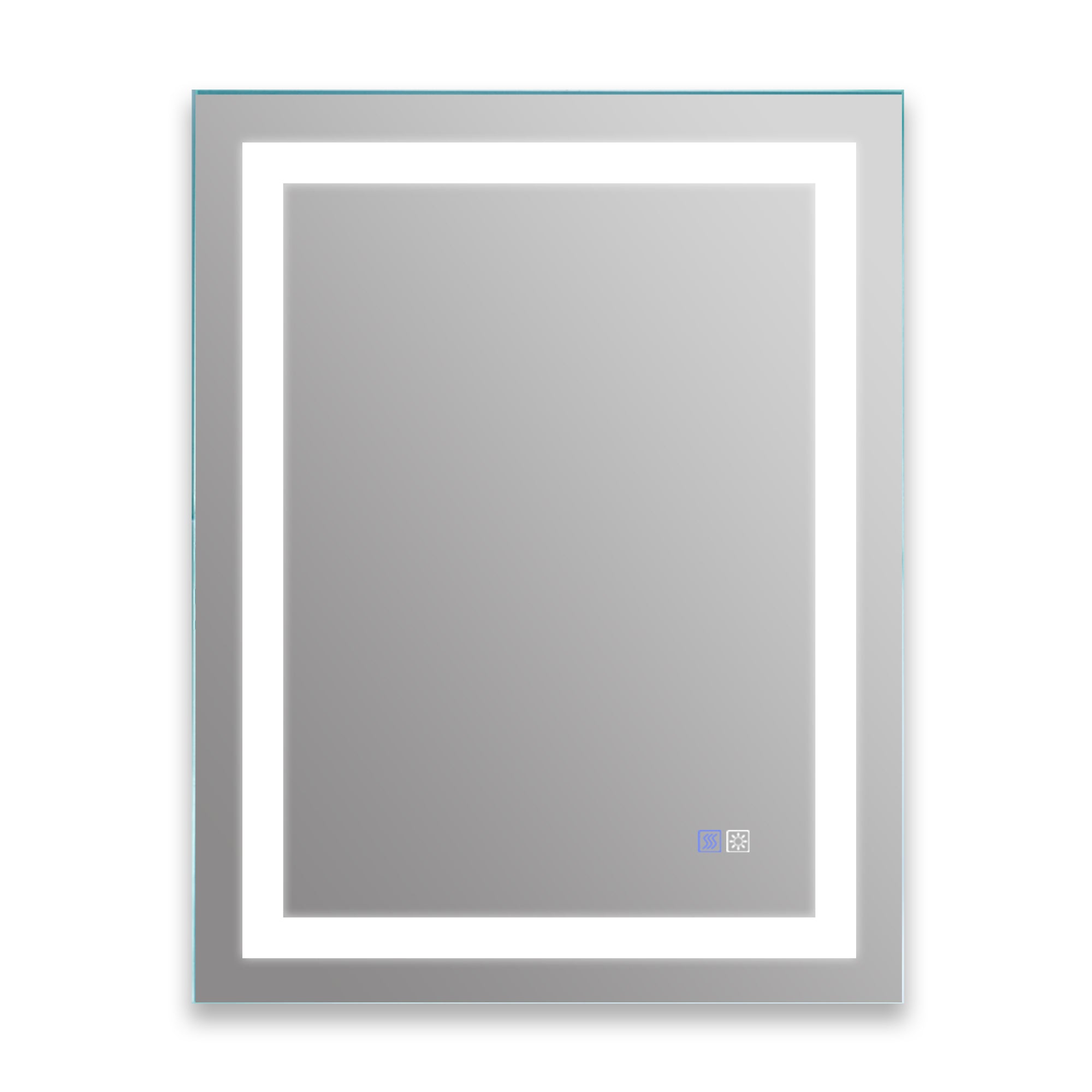 36 in. W x 28 in. H Aluminium and Glass LED Bathroom Mirror with Defogger