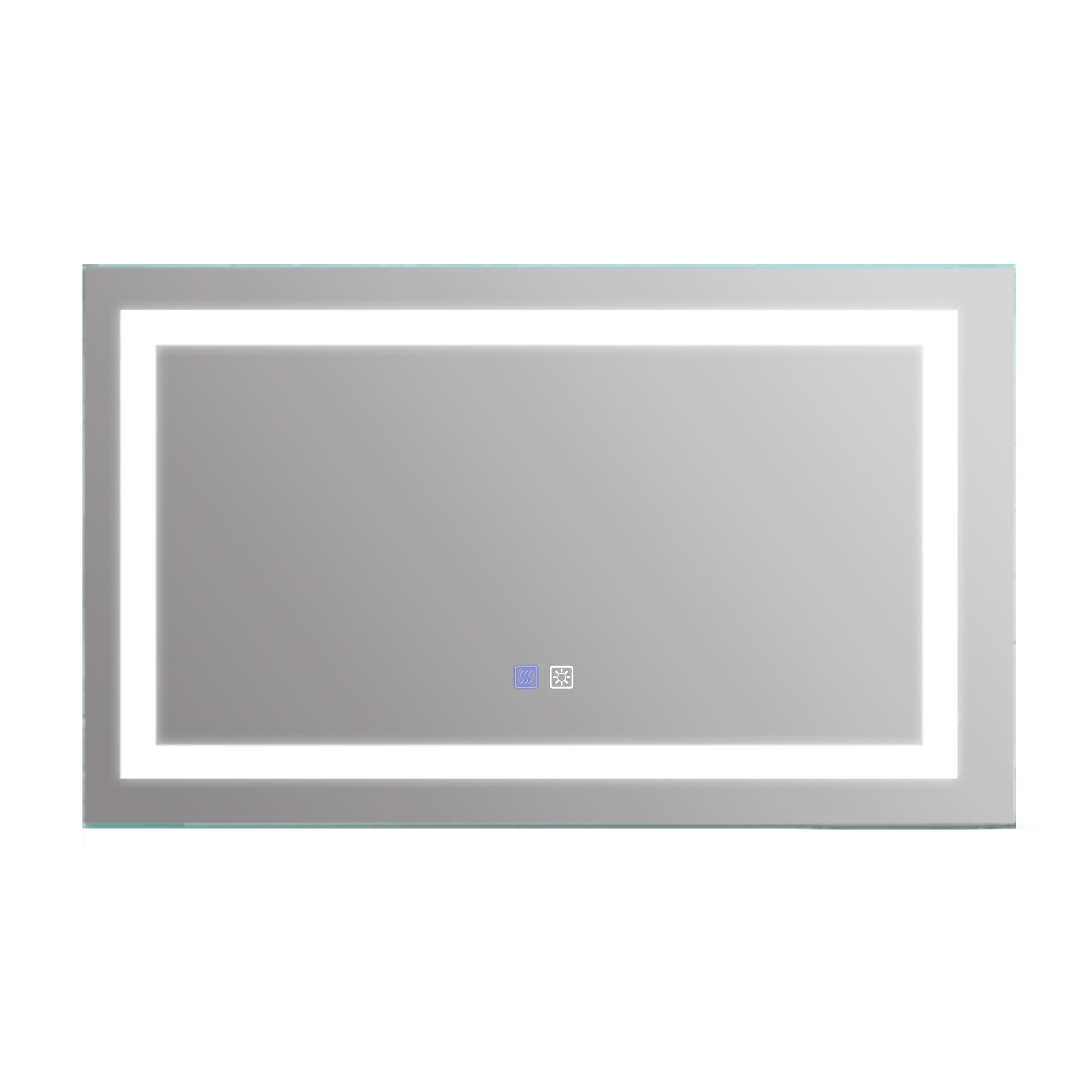 40 in. W x 24 in. H Aluminium and Glass LED Bathroom Mirror with Defogger