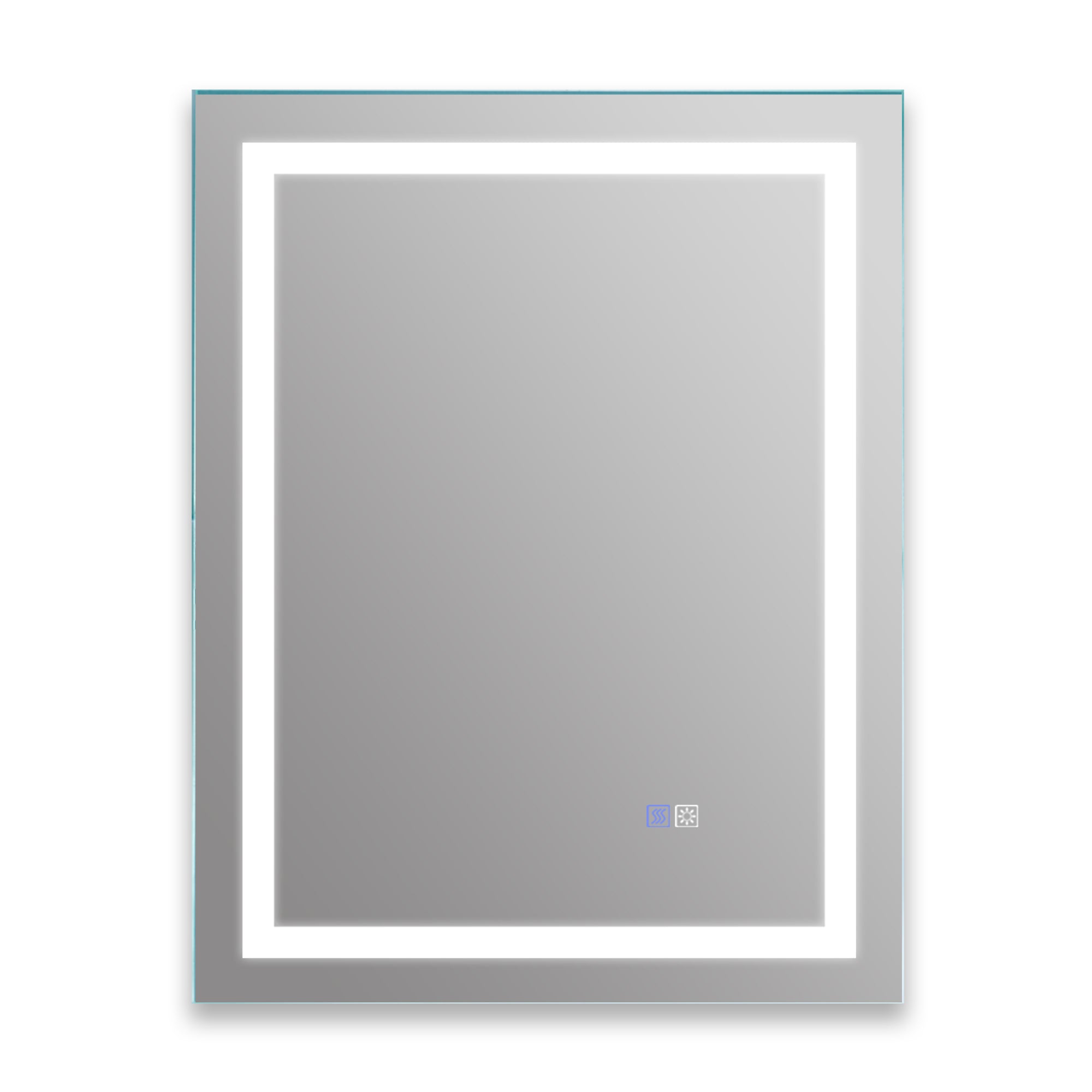 36 in. W x 28 in. H Rectangular Frameless Anti-Fog Wall Bathroom Vanity Mirror in White