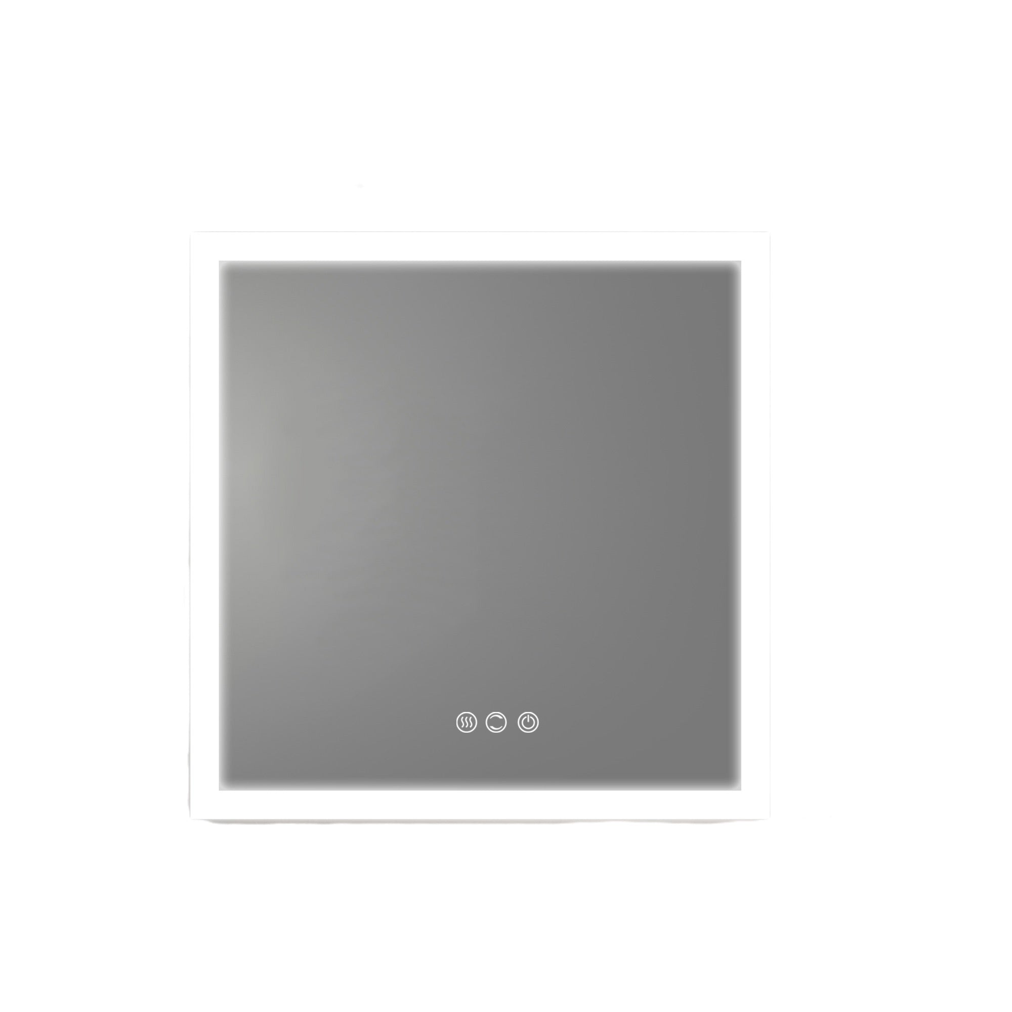 35 in. W x 35 in. H Square Frameless Anti-Fog Wall Bathroom Vanity Mirror in Sliver