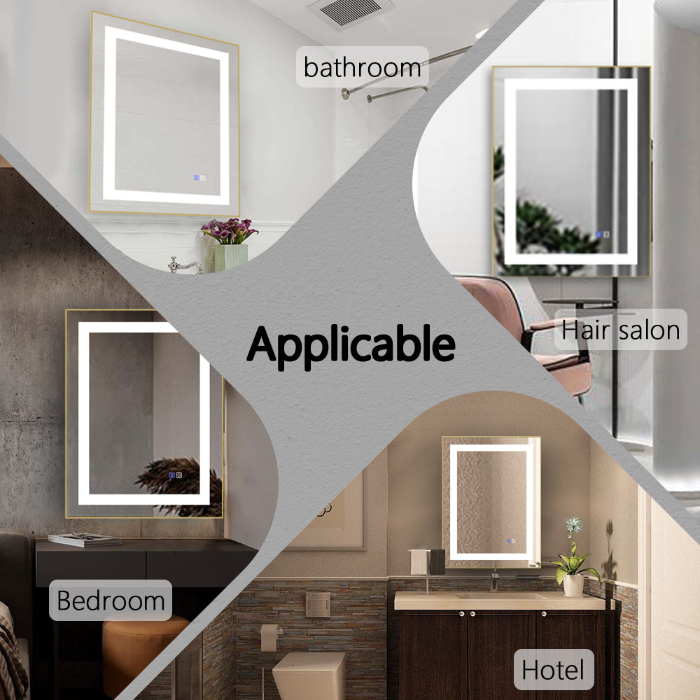 32 in. W x 24 in. H Rectangle Framed Wall Bathroom Vanity Mirror