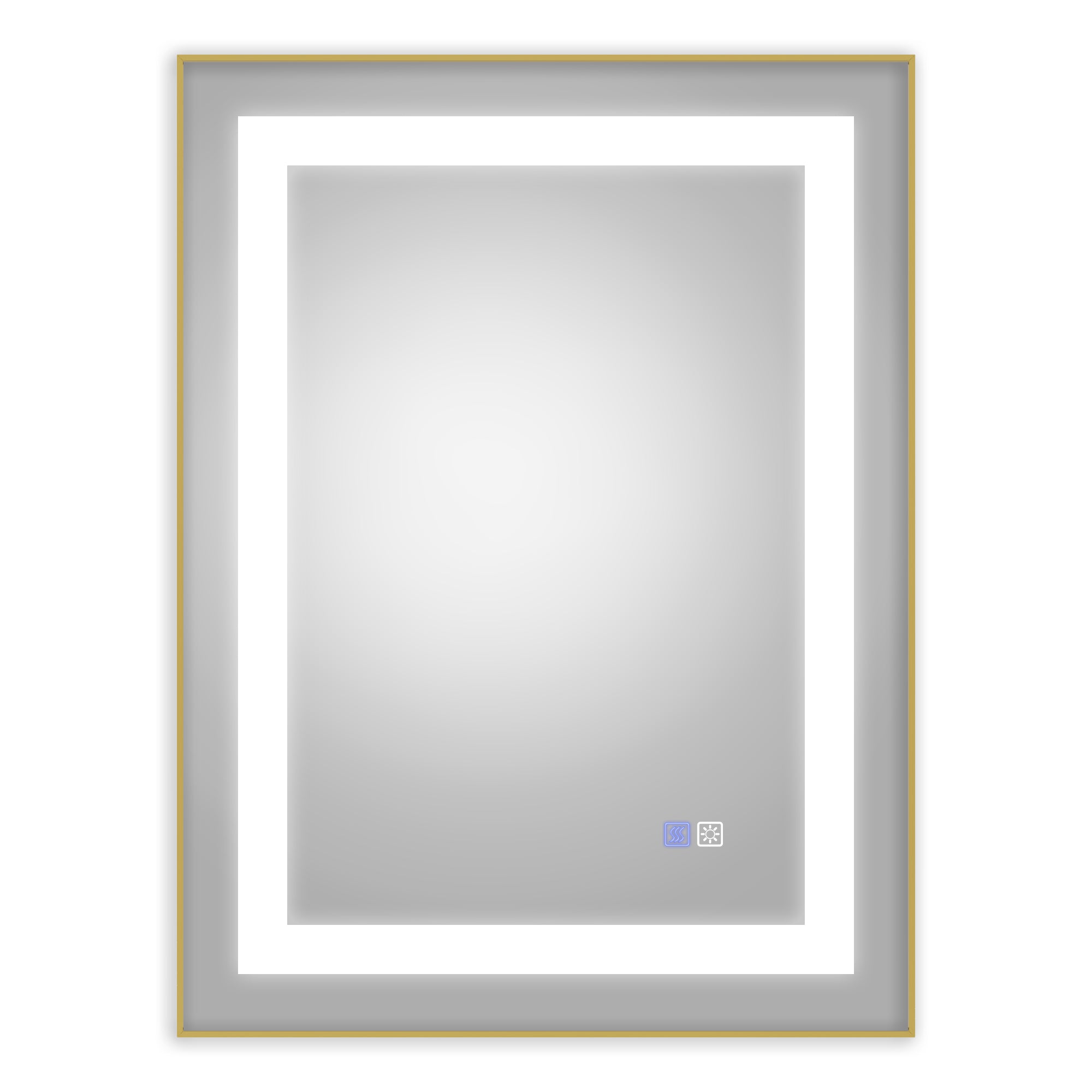 32 in. W x 24 in. H Rectangle Framed Wall Bathroom Vanity Mirror
