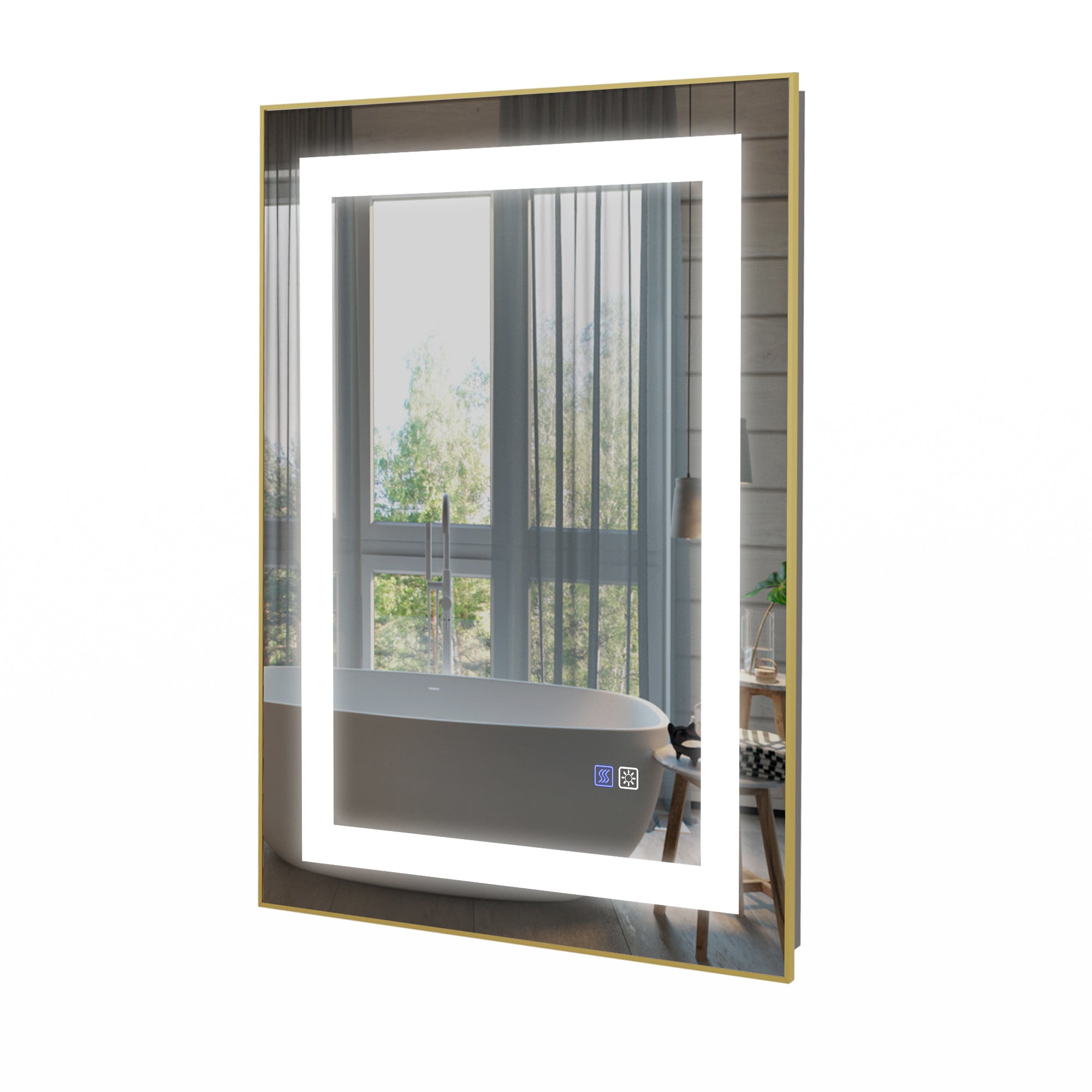 32 in. W x 24 in. H Rectangle Framed Wall Bathroom Vanity Mirror