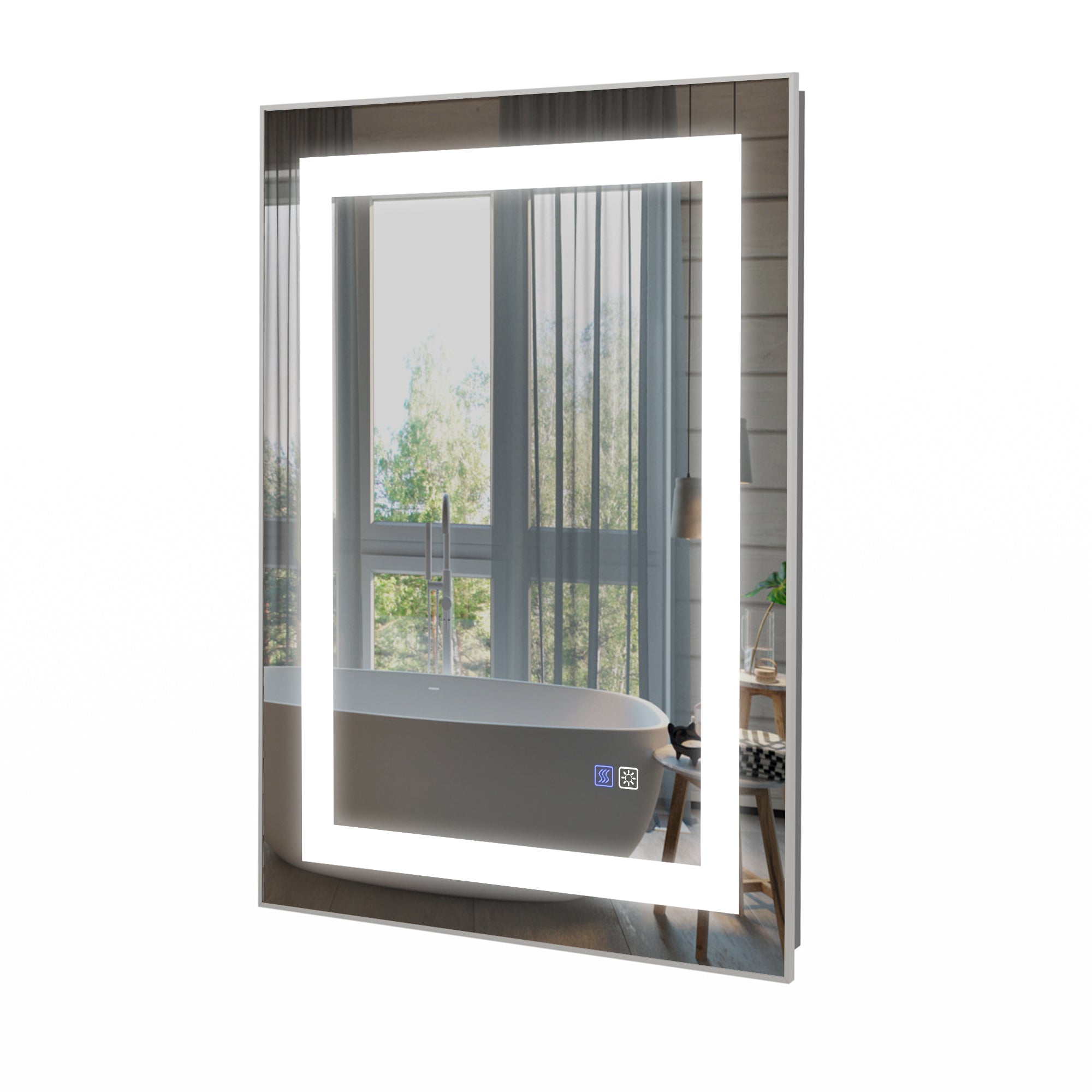 32 in. W x 24 in. H Rectangle Framed Wall Bathroom Vanity Mirror