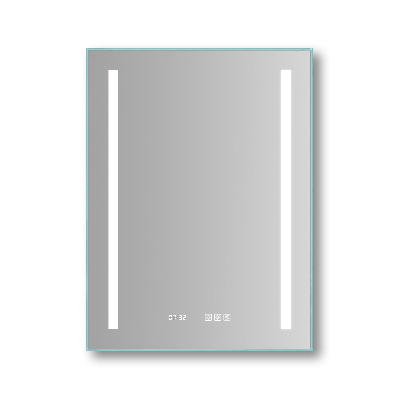 32 in. W x 24 in. H Rectangular Frameless Anti-Fog Wall-Mounted Bathroom Vanity Mirror in Silver