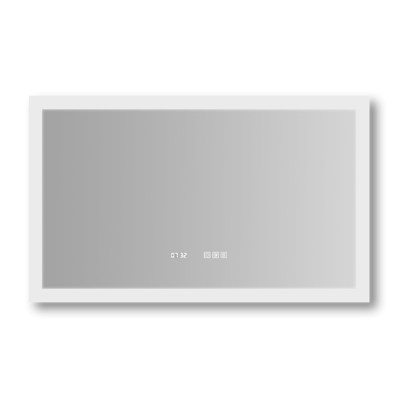 40 in. W x 24 in. H Rectangular Frameless Anti-Fog Wall-Mounted Bathroom Vanity Mirror in Silver