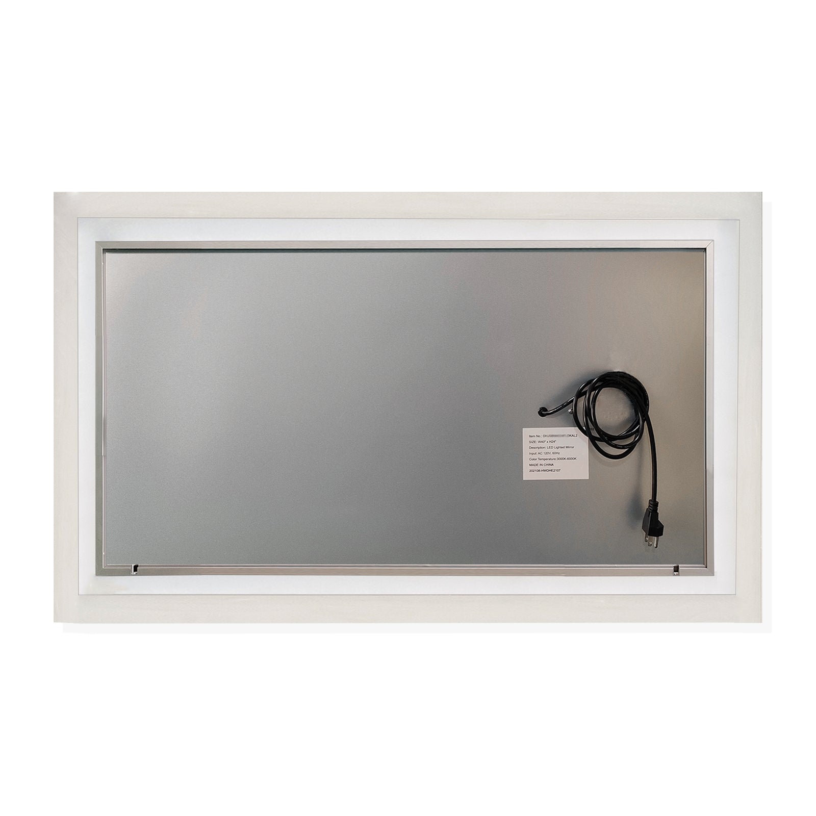 40 in. W x 24 in. H Rectangular Frameless Anti-Fog Wall-Mounted Bathroom Vanity Mirror in Silver