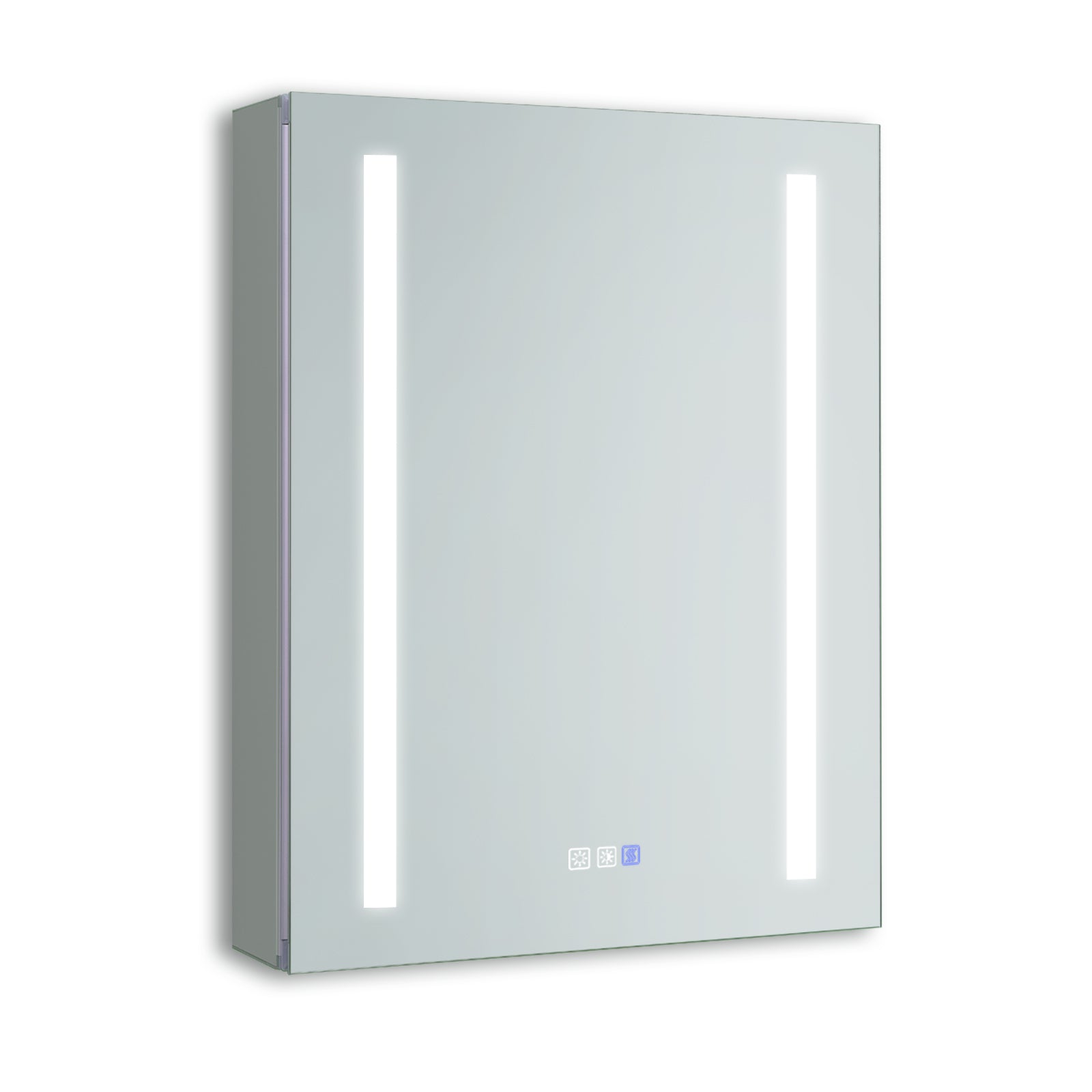 20 in. W x 26 in. H Rectangular Sliver Aluminum Medicine Cabinet with Mirror