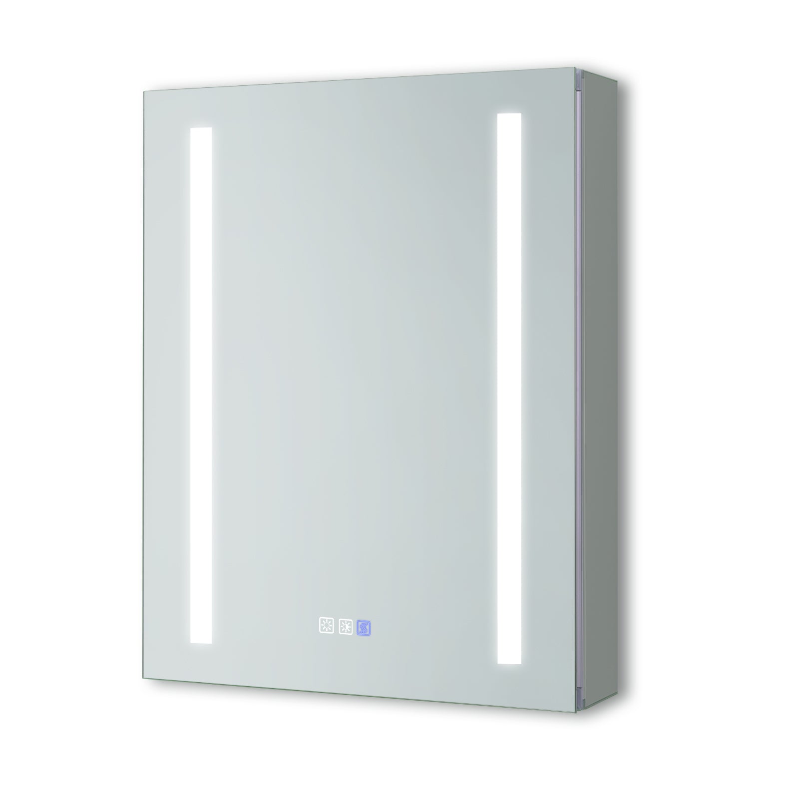 20 in. W x 26 in. H Rectangular Sliver Aluminum Medicine Cabinet with Mirror