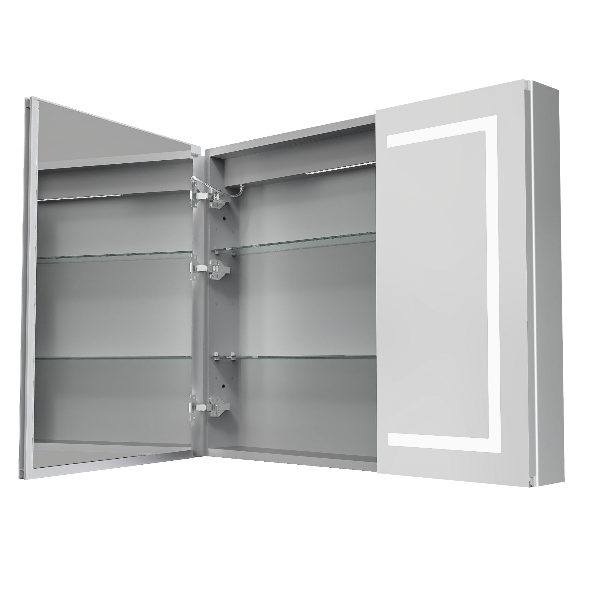 Rectangular Sliver Aluminum MedicAluminium and Glass Rectangular Sliver Aluminum Medicine Cabinet with Mirrorine Cabinet with Mirror