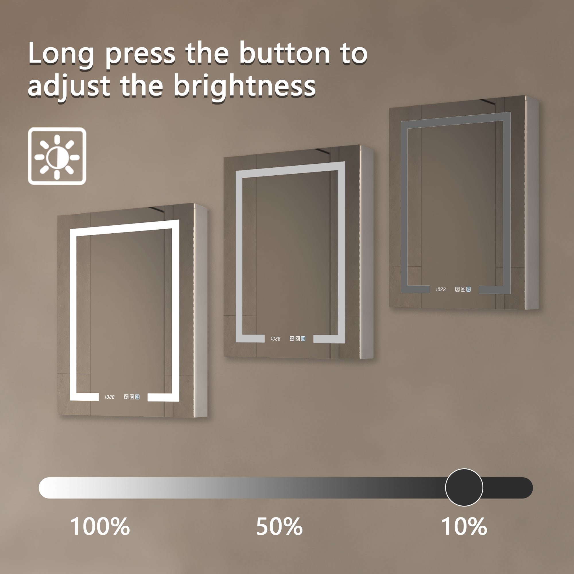 20 in. W x 32 in. H Aluminum Surface Mount Medicine Cabinet with Mirror