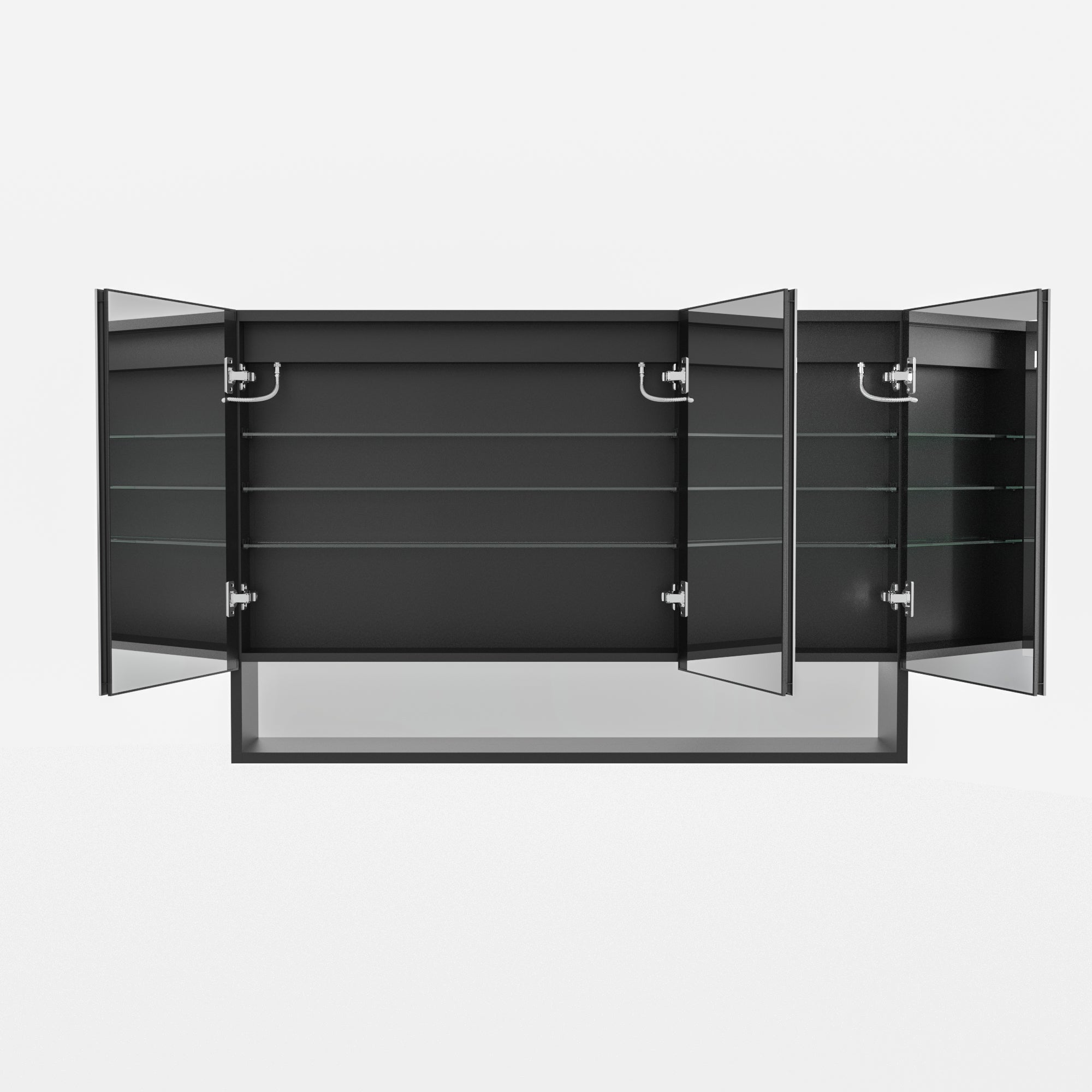 48 in. W x 32 in. H Rectangular Aluminum Medicine Cabinet with Mirror