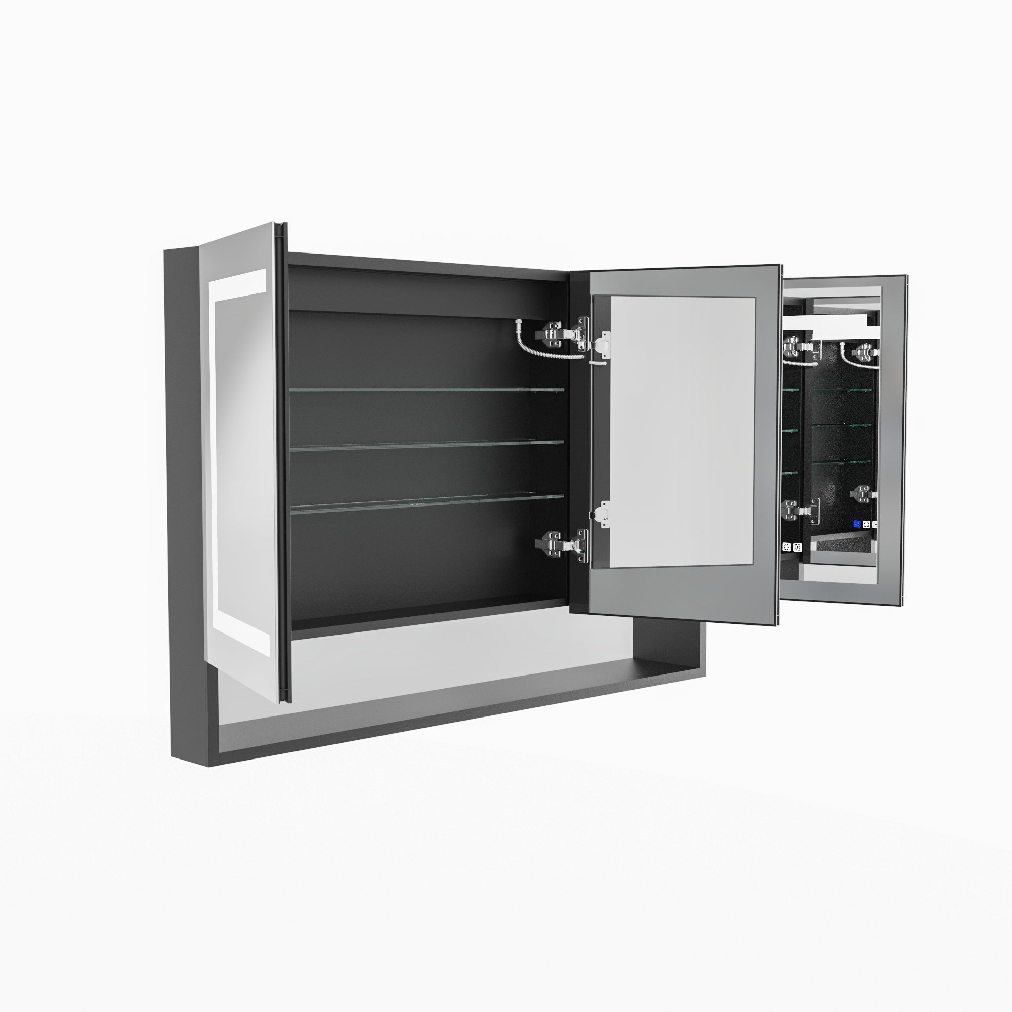 48 in. W x 32 in. H Rectangular Aluminum Medicine Cabinet with Mirror