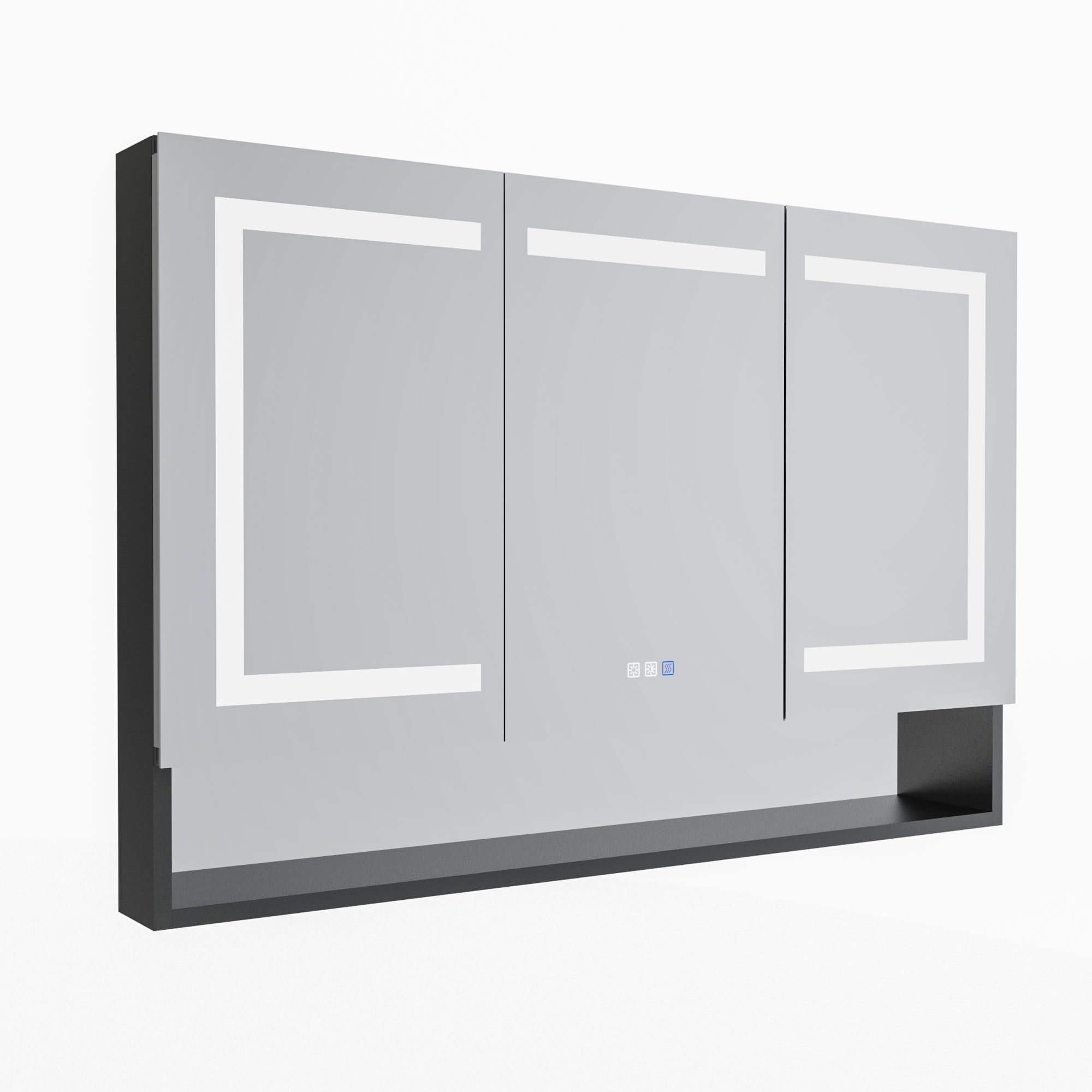 48 in. W x 32 in. H Rectangular Aluminum Medicine Cabinet with Mirror