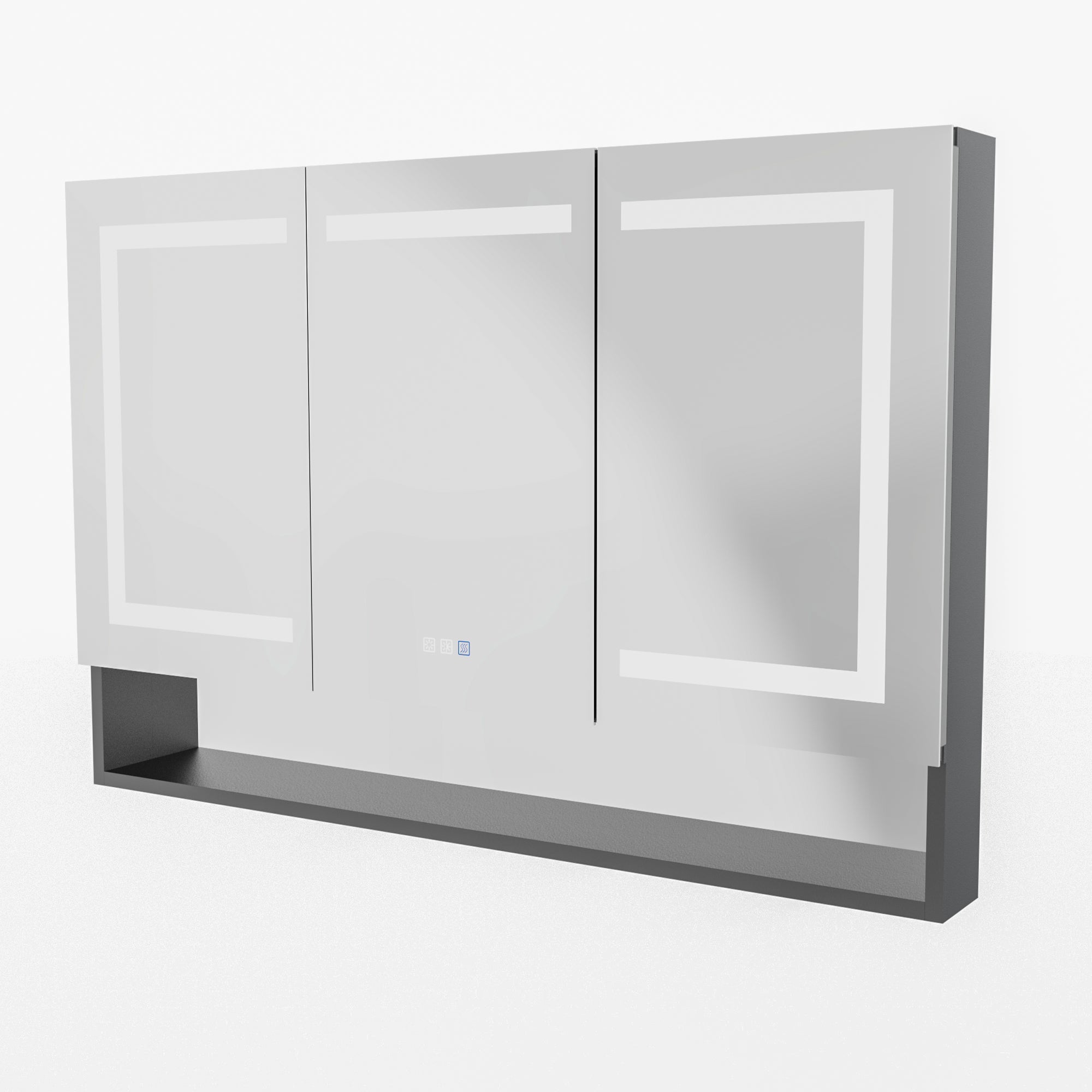 48 in. W x 32 in. H Rectangular Aluminum Medicine Cabinet with Mirror