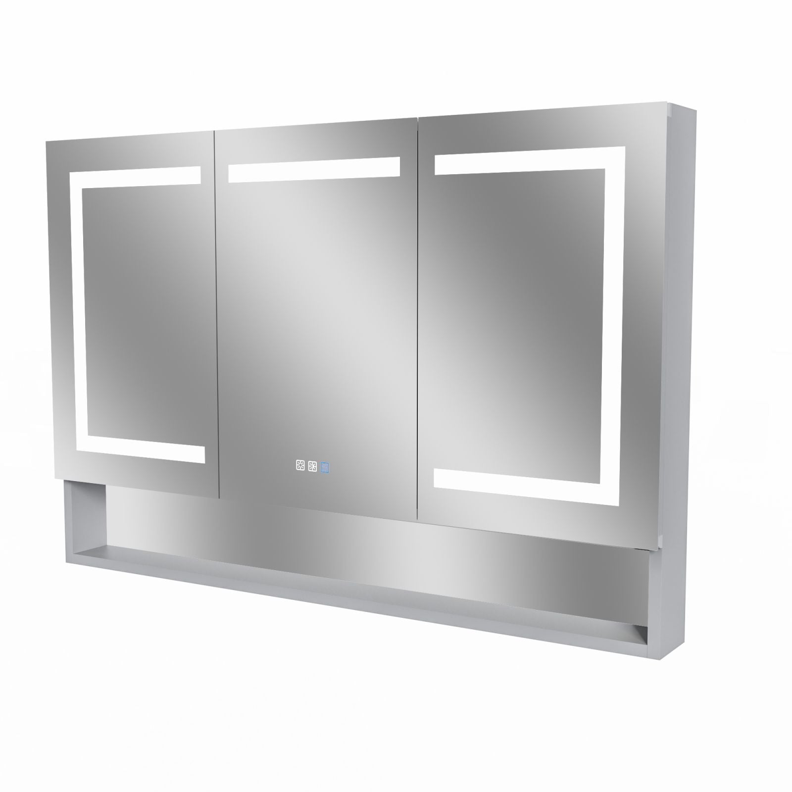 48 in. W x 32 in. H Rectangular Aluminum Medicine Cabinet with Mirror