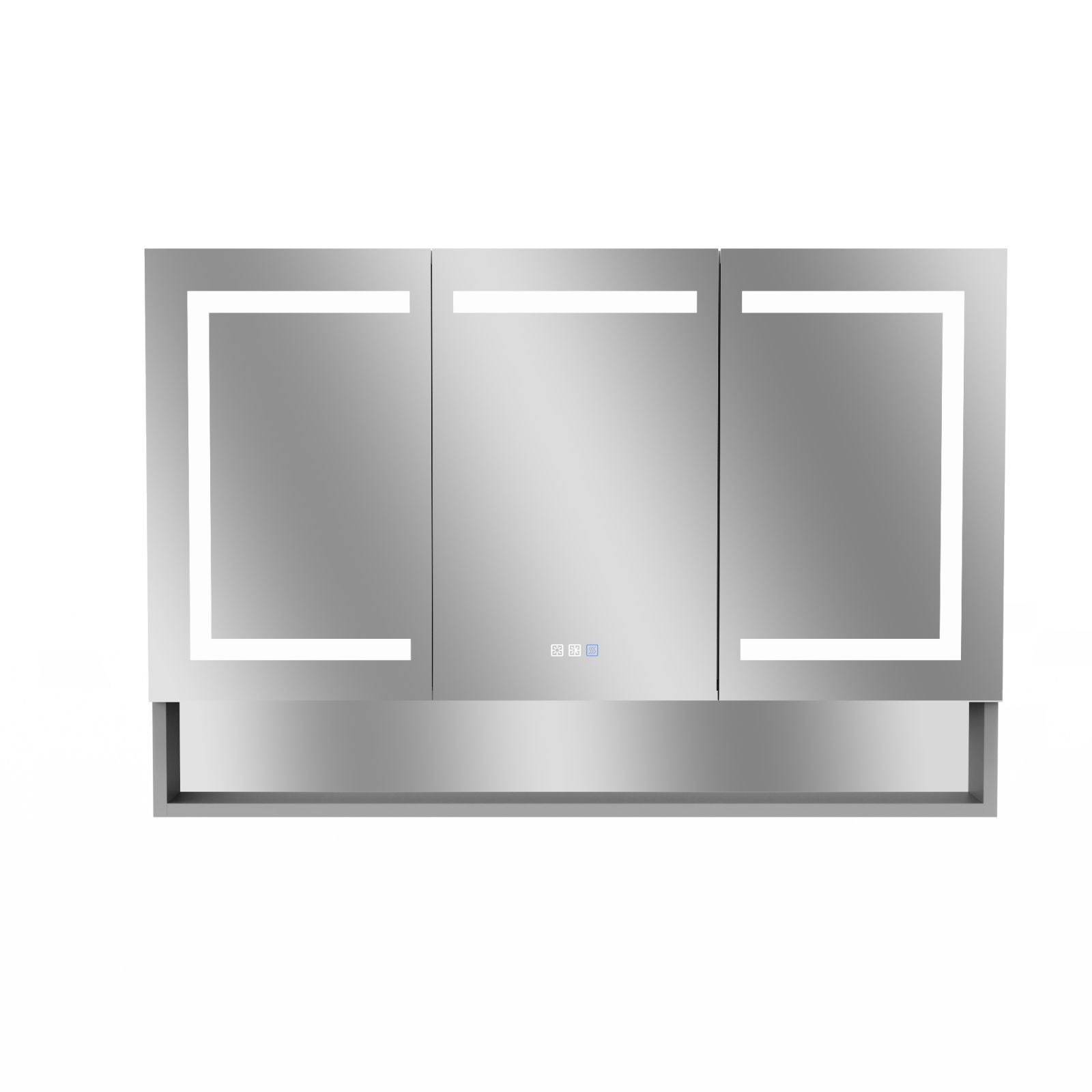 48 in. W x 32 in. H Rectangular Aluminum Medicine Cabinet with Mirror