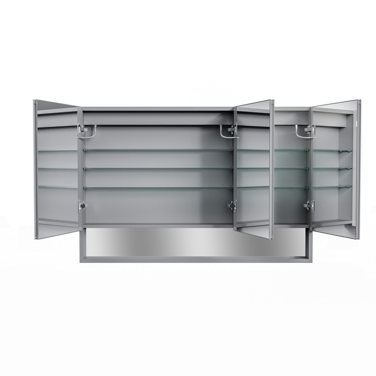 48 in. W x 32 in. H Rectangular Aluminum Medicine Cabinet with Mirror