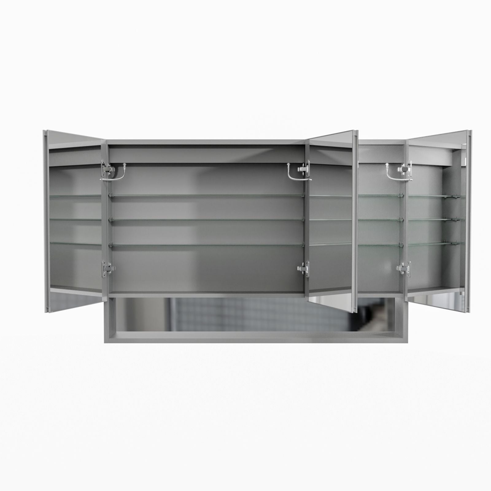 48 in. W x 32 in. H Rectangular Aluminum Medicine Cabinet with Mirror
