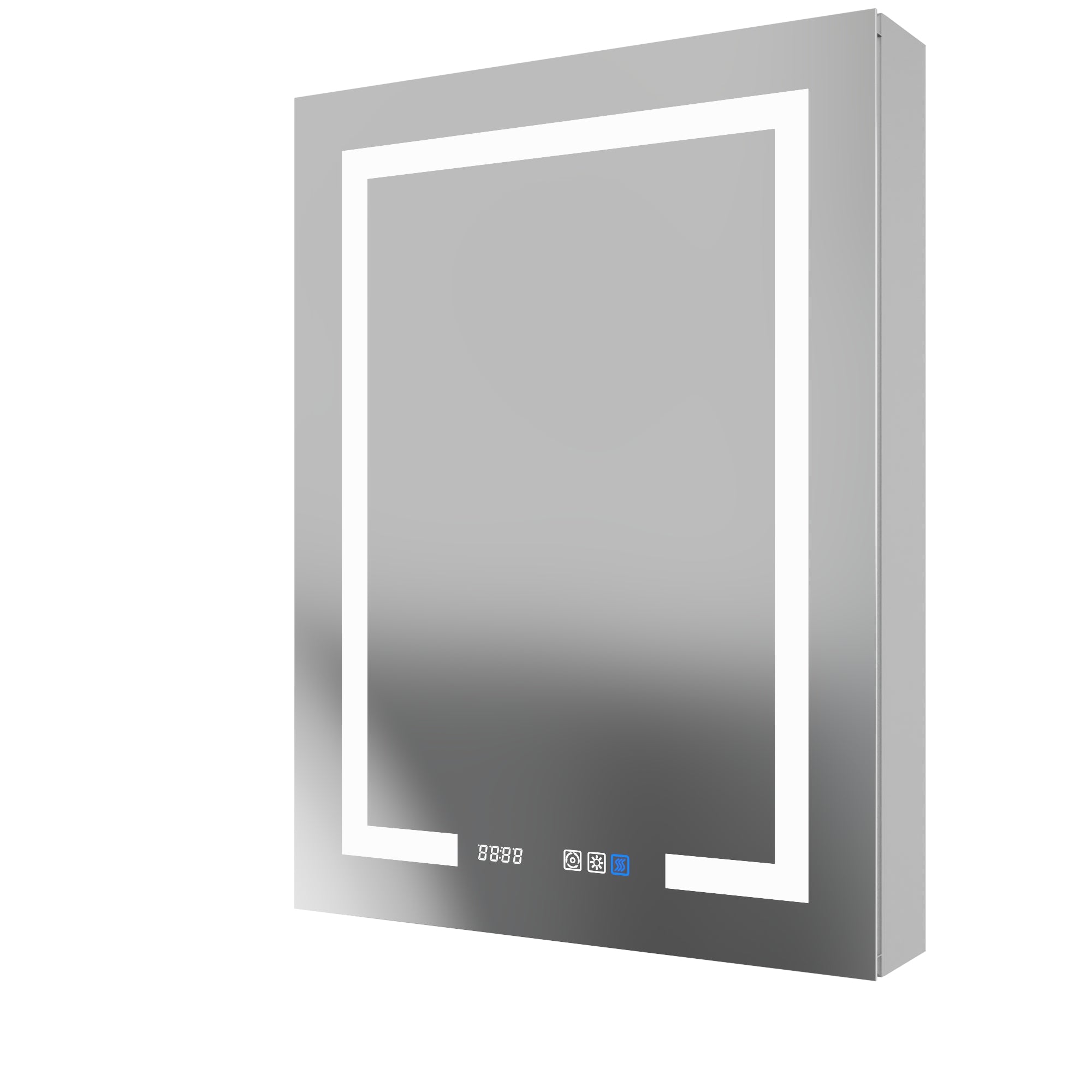 24 in. W x 32 in. H Aluminum Surface Mount Medicine Cabinet with Mirror