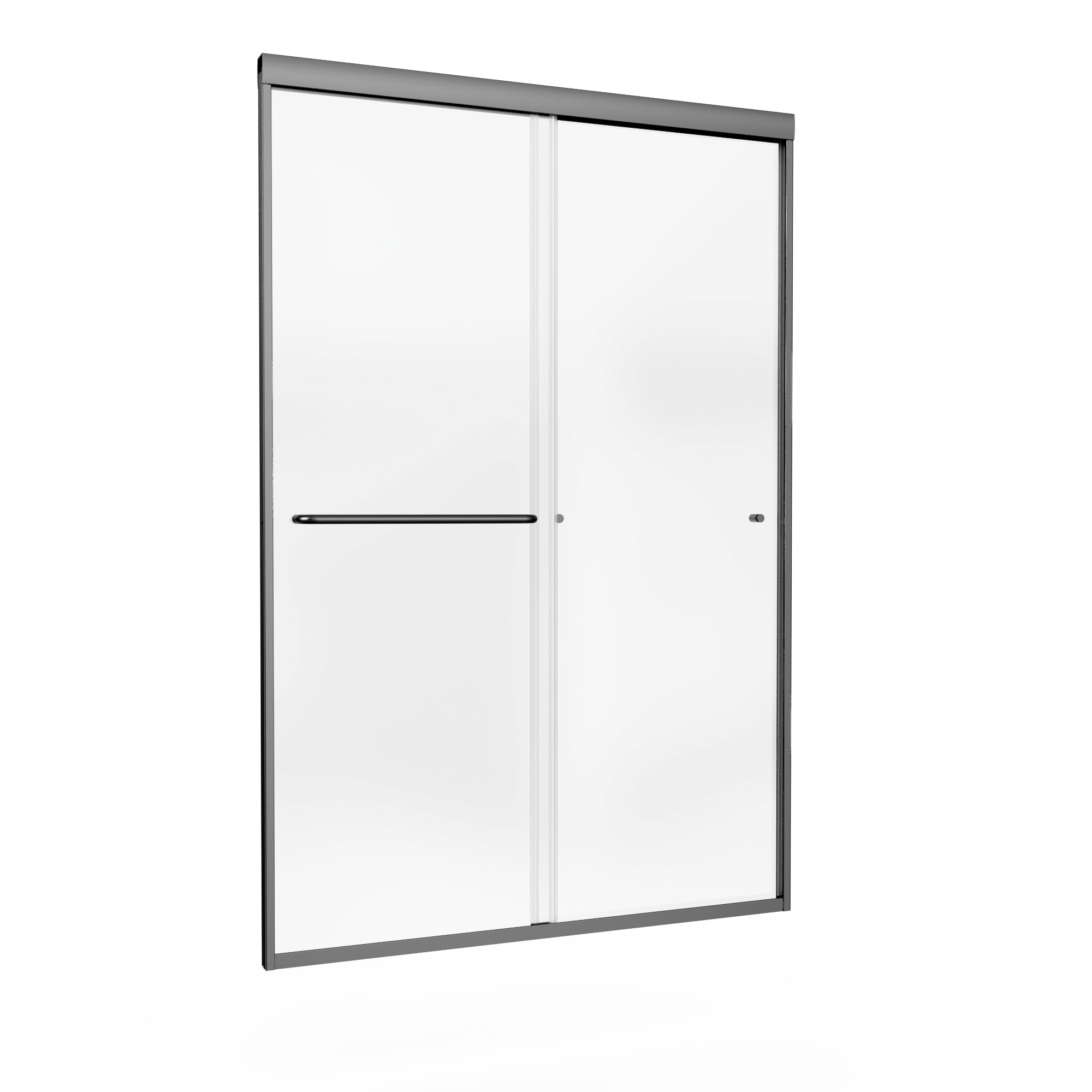 48“ x 72"  Framed Double Sliding Shower Door in Black