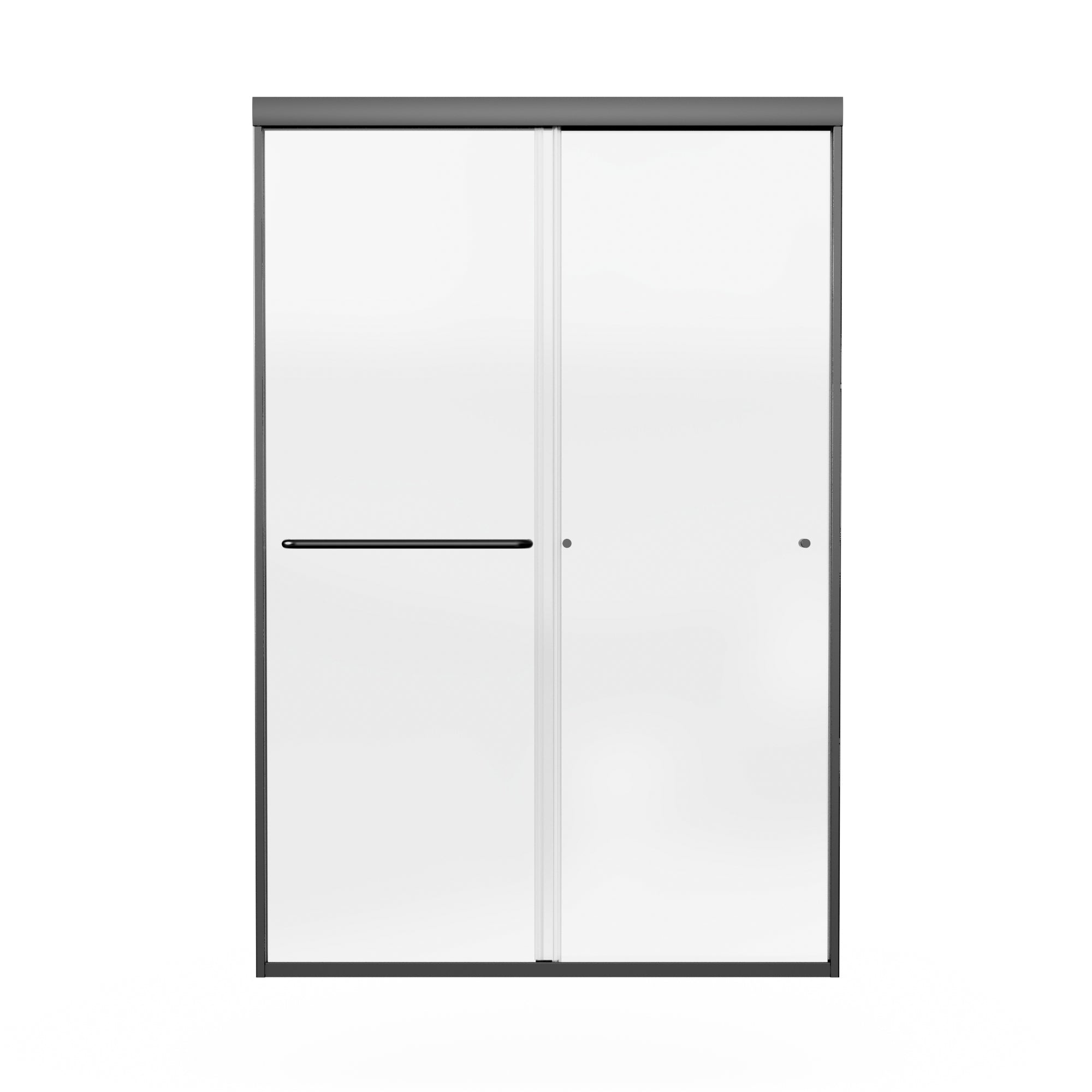 48“ x 72"  Framed Double Sliding Shower Door in Black