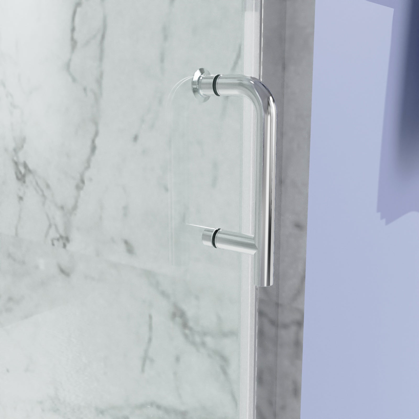 30“ x 72" Bi-Fold Semi-Frameless Shower Doors in Chrome
