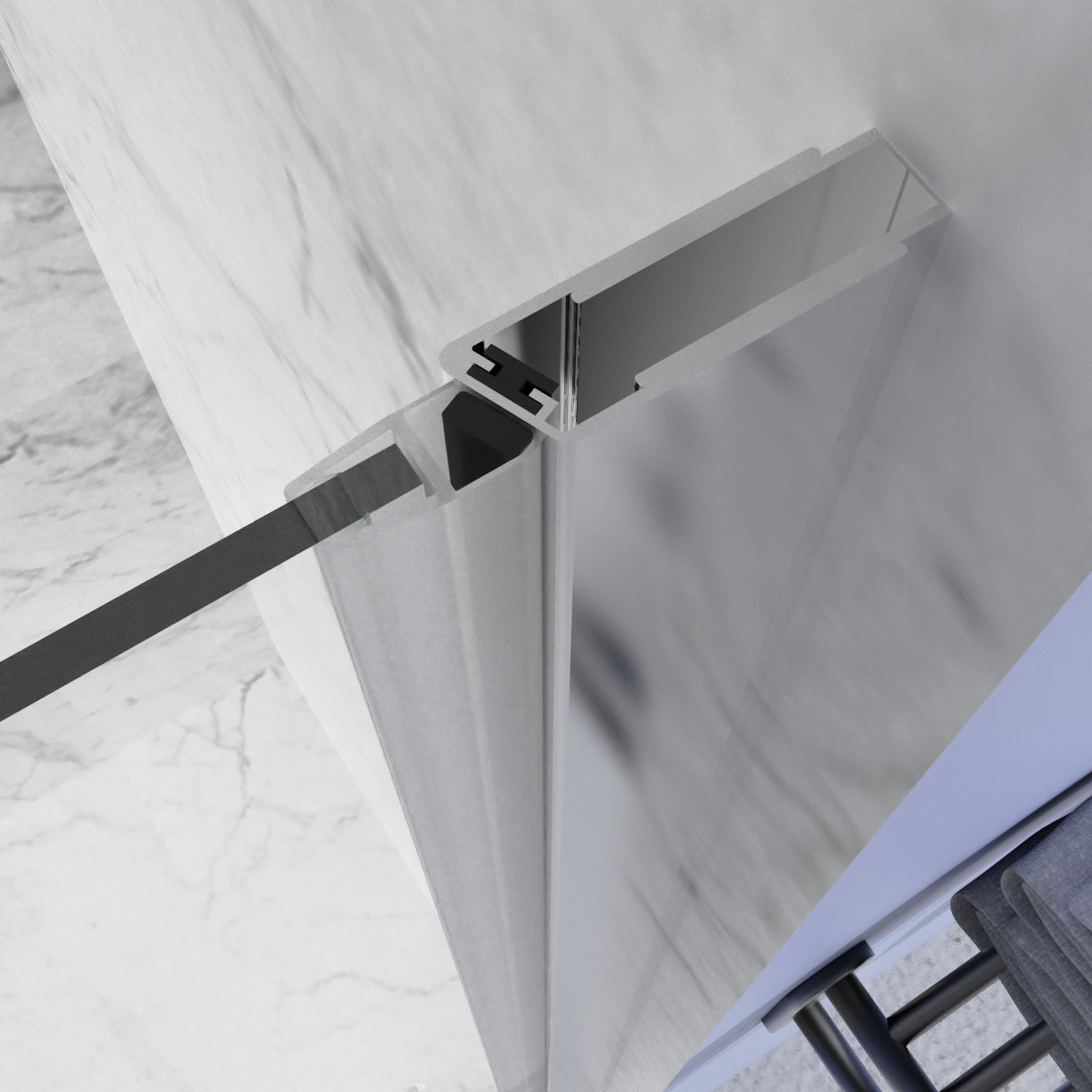 30“ x 72" Bi-Fold Semi-Frameless Shower Doors in Chrome