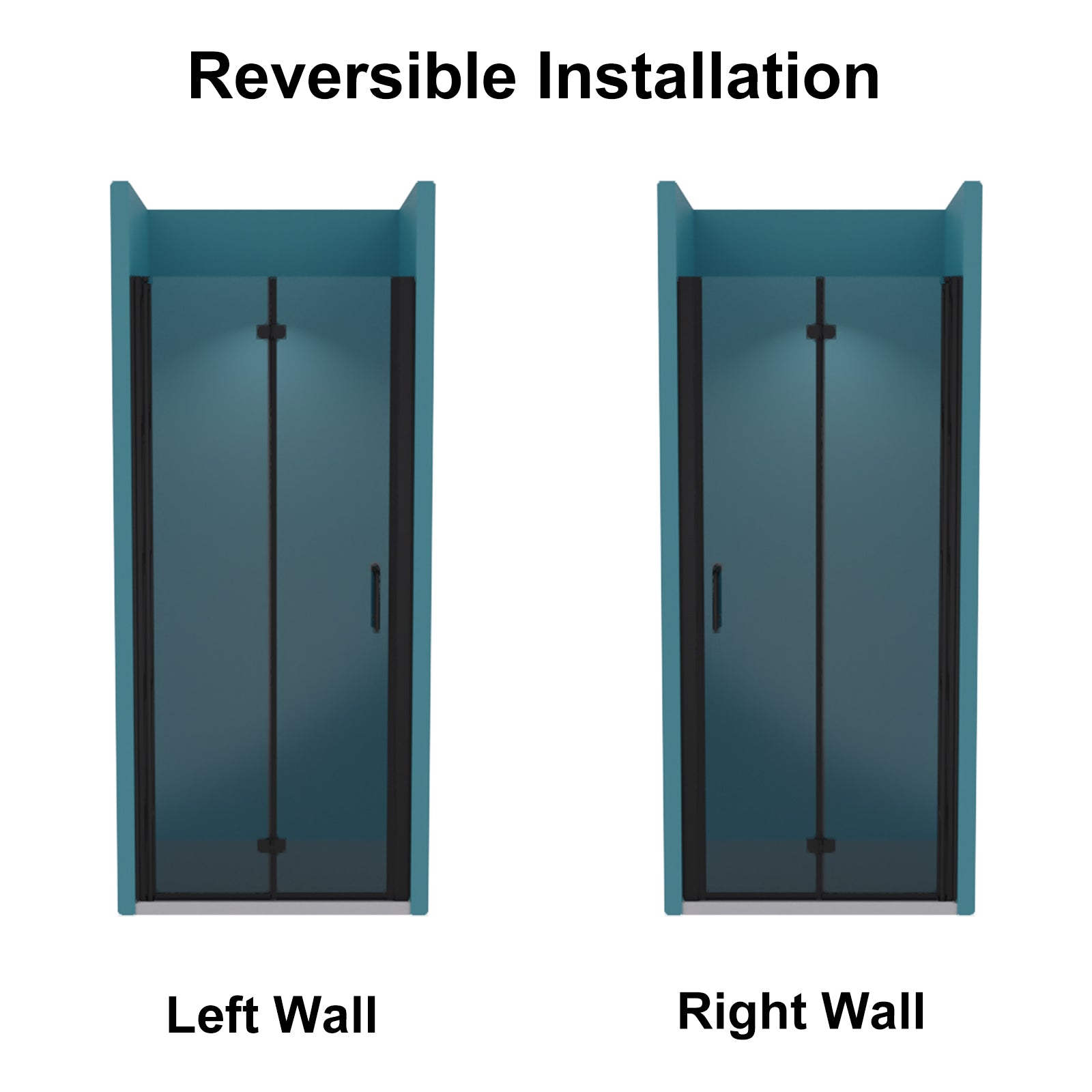 30“ x 72" Bi-Fold Semi-Frameless Shower Door