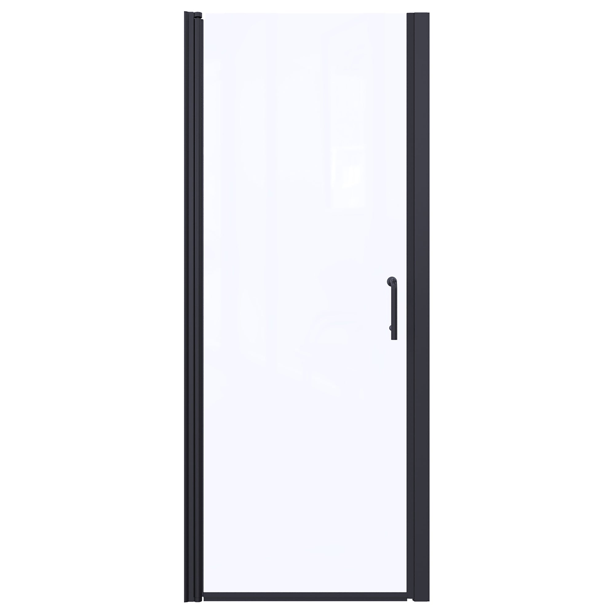 30" x 72" Semi-Frameless Pivot Shower Door  in Matte Black
