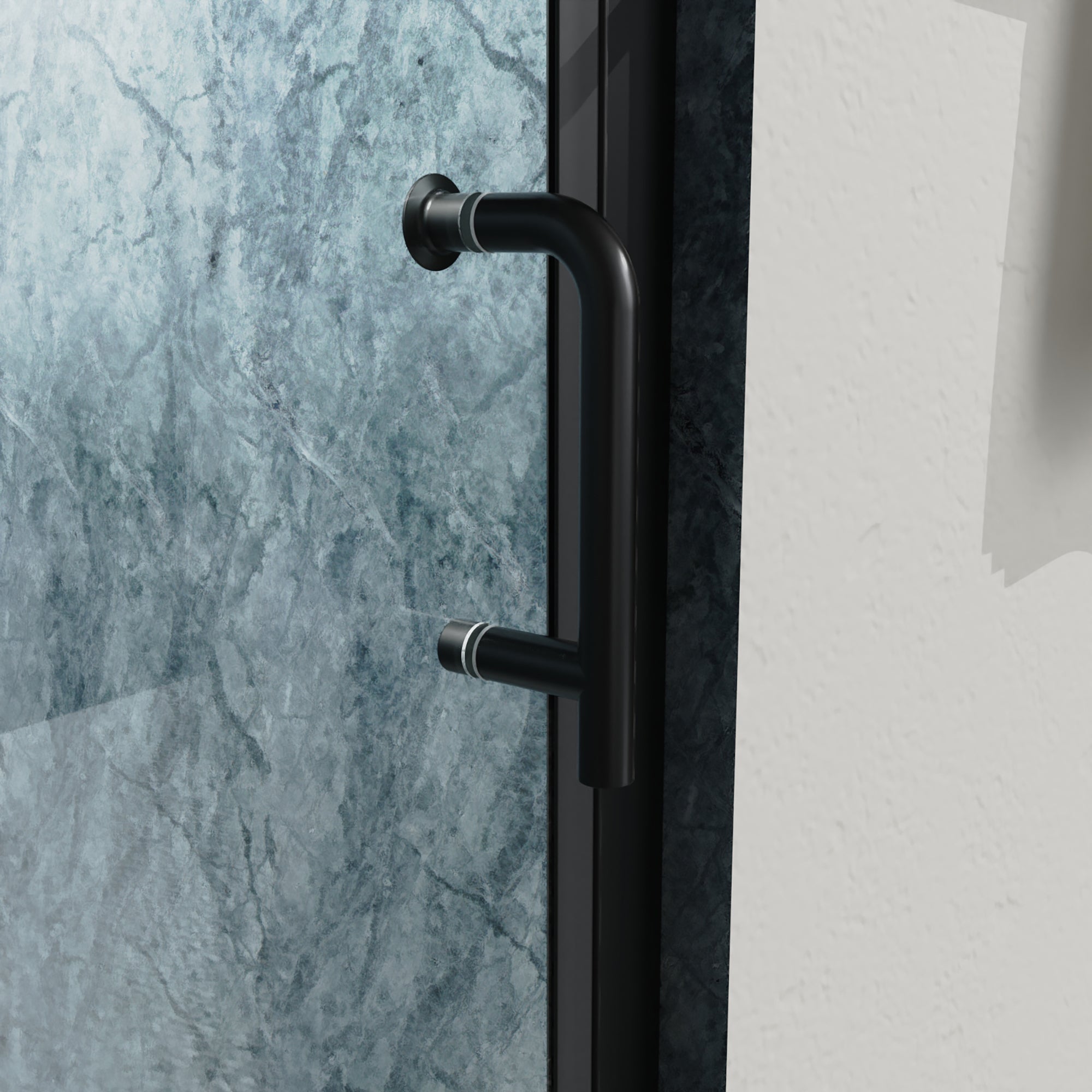 34"  x 72"  Semi-Frameless  Shower Door in  Black