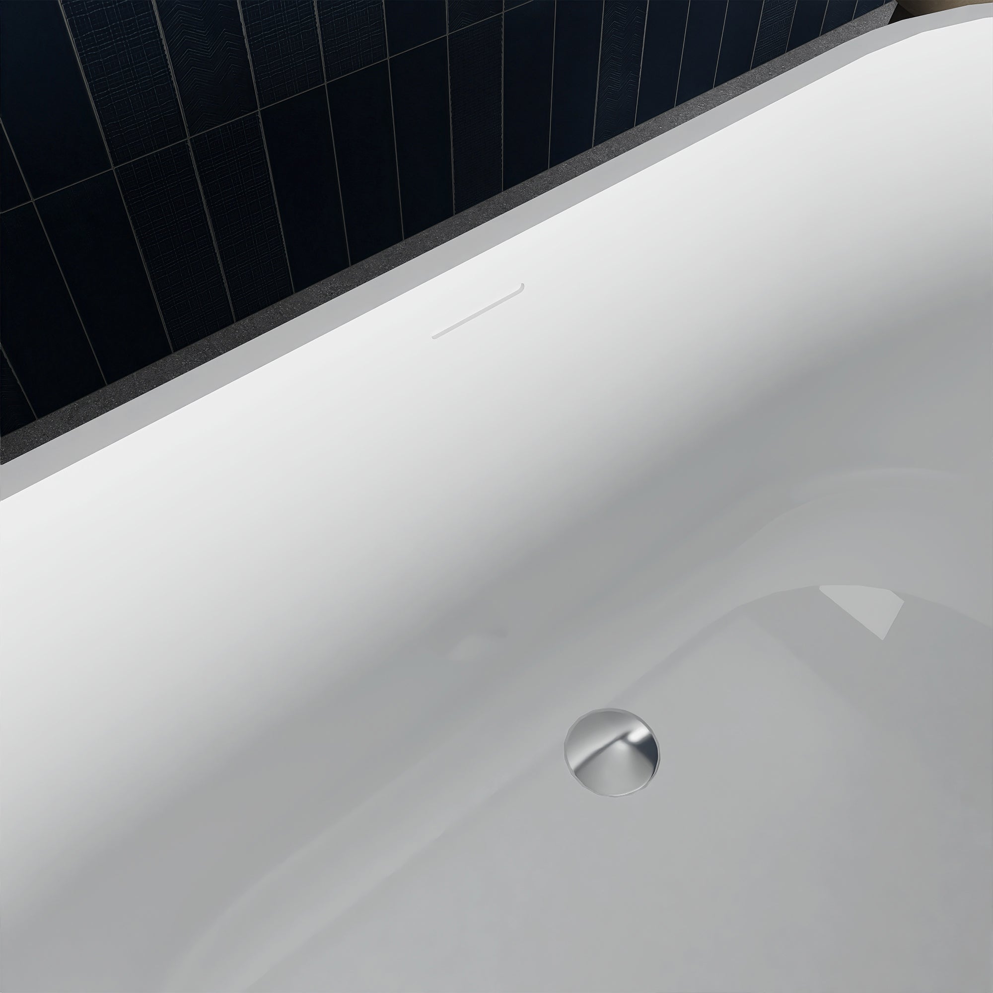 59 in. Acrylic Freestanding Flatbottom Soaking Bathtub