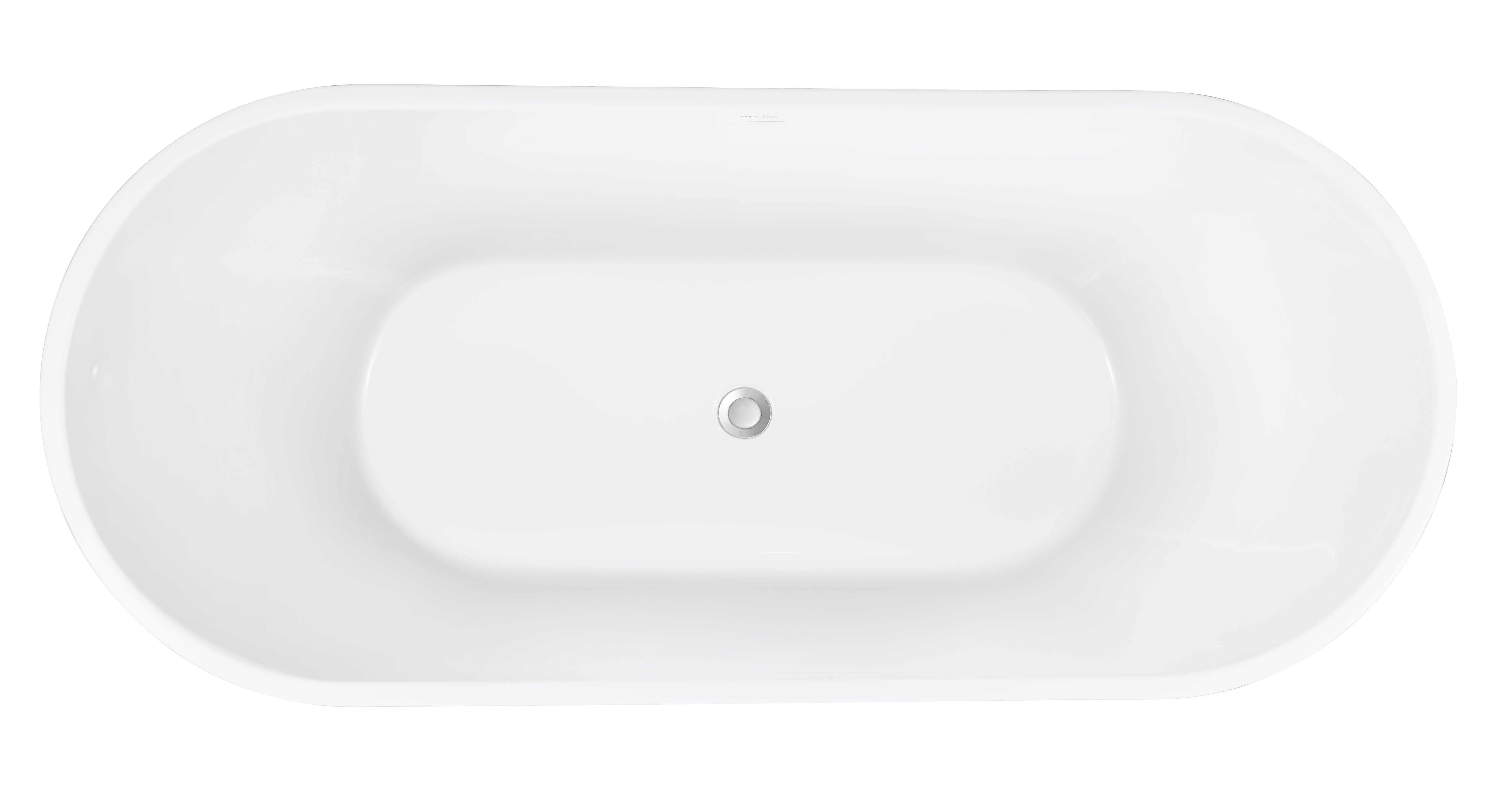 59 in. Acrylic Freestanding Flatbottom Soaking Bathtub