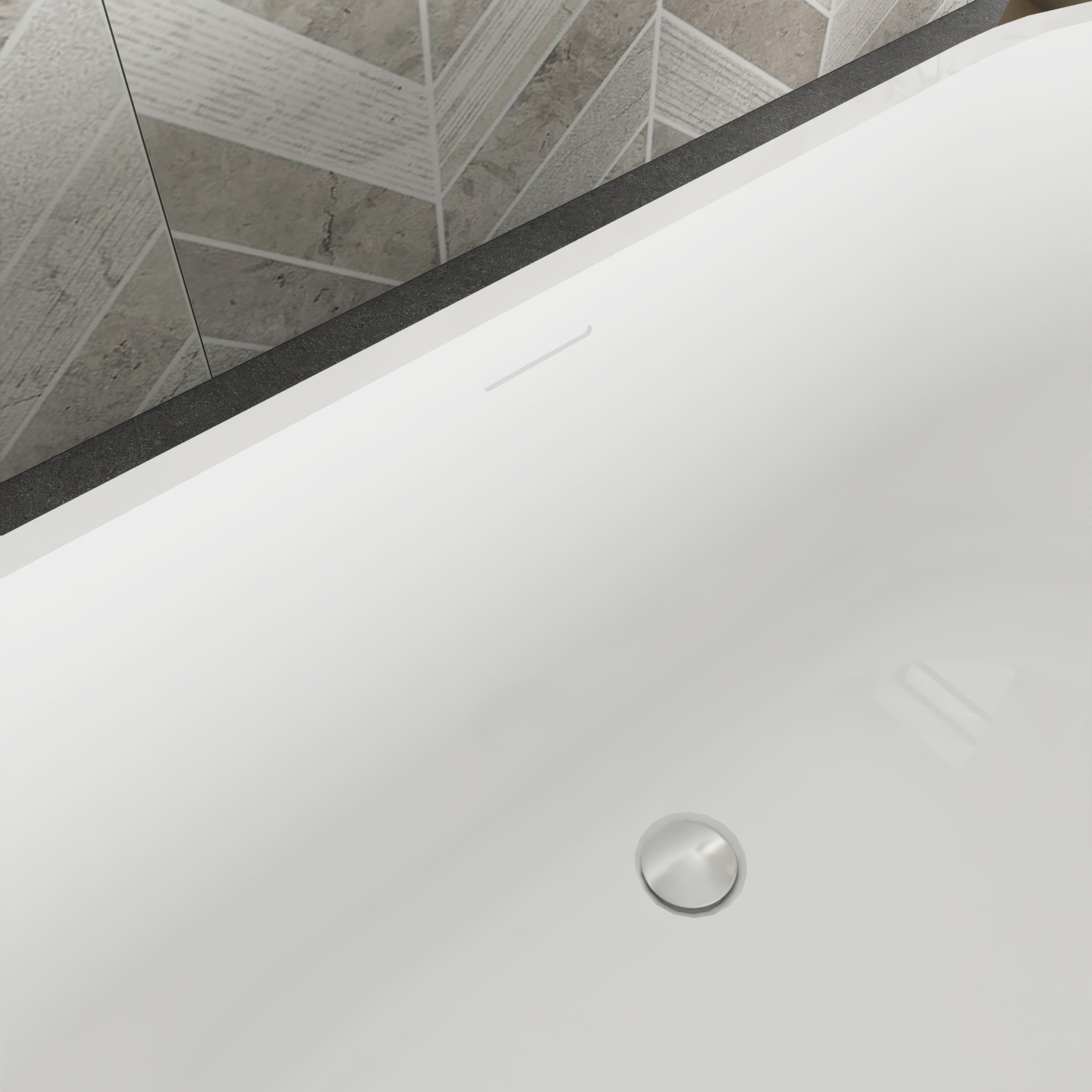 59 in. Acrylic Freestanding Soaking Bathtub in Glossy White