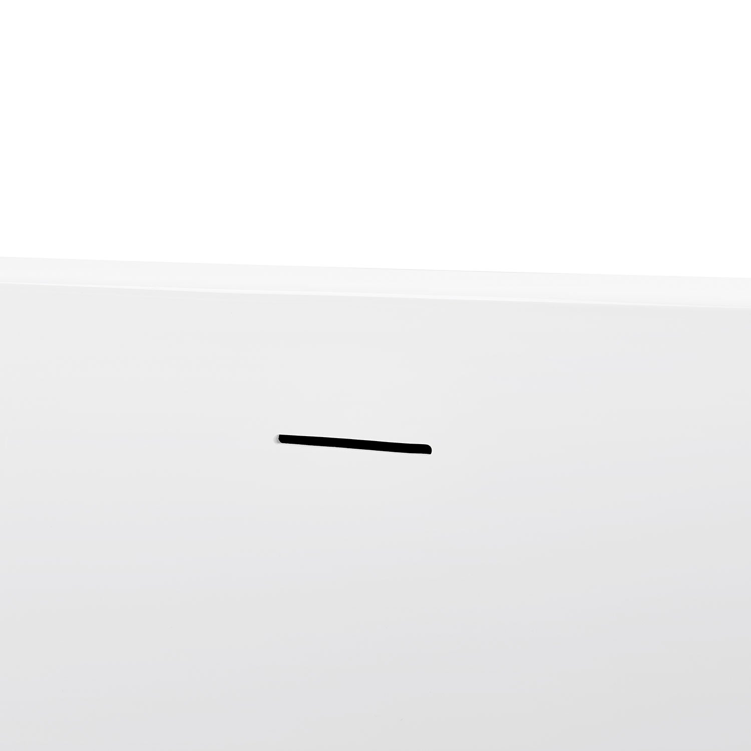 59 in. Acrylic Freestanding Soaking Bathtub in Glossy White