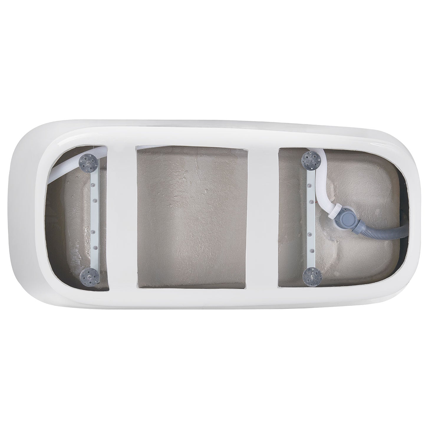 Soaking Bathtub with Reversible Drain in Glossy White