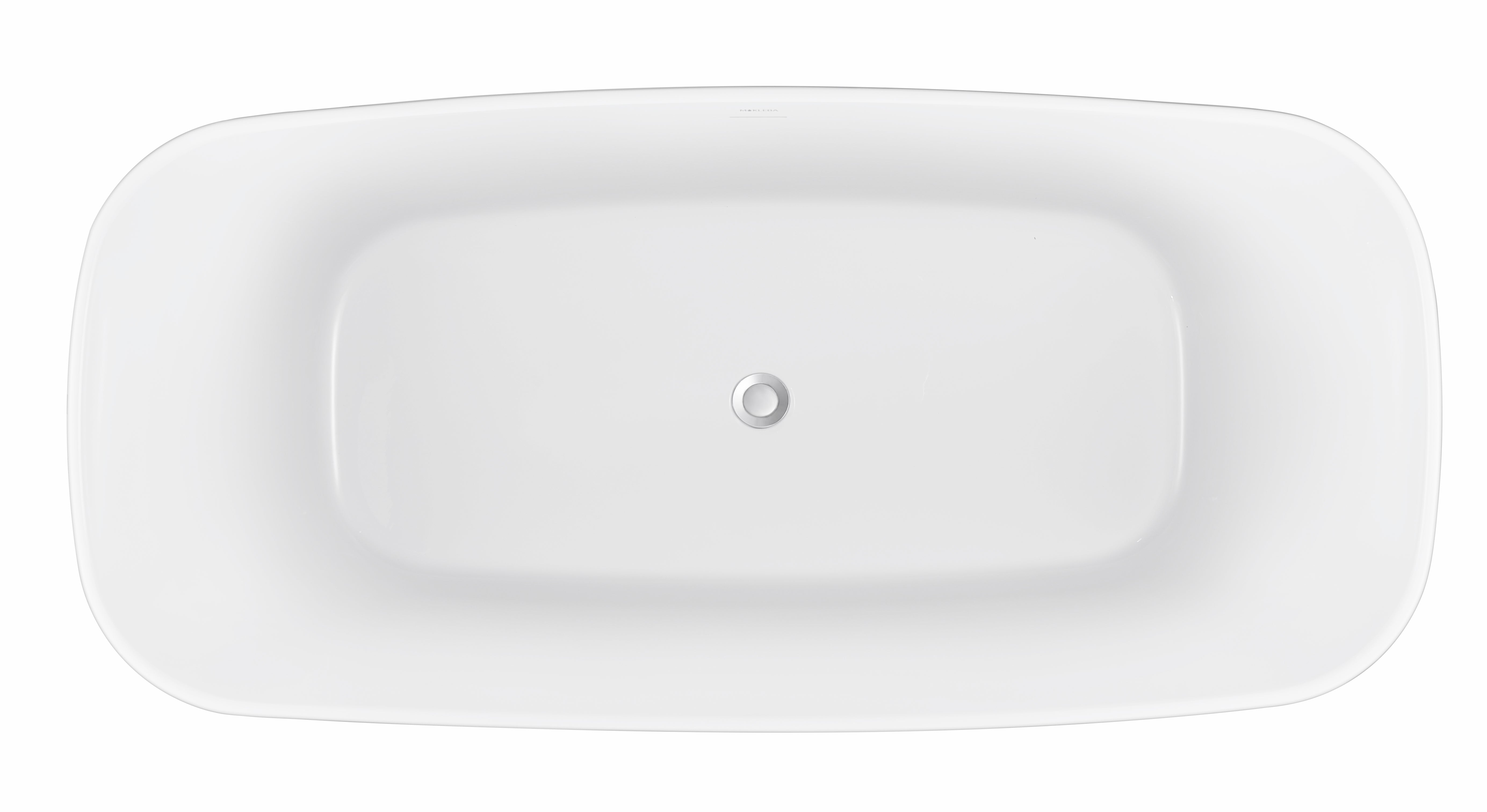 59 in. Acrylic Freestanding Flatbottom Soaking Bathtub