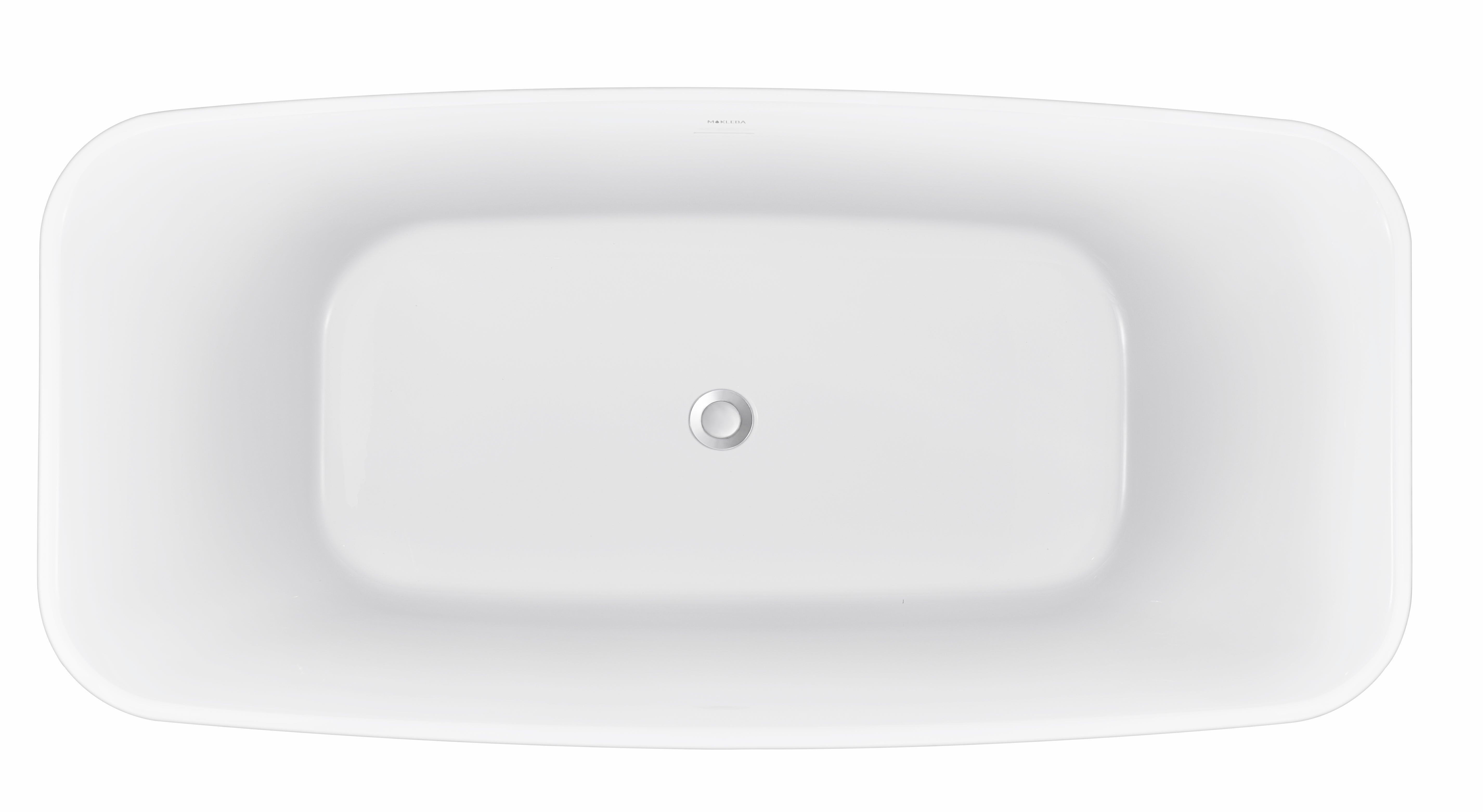 59 in. Acrylic Freestanding Flatbottom Soaking Bathtub