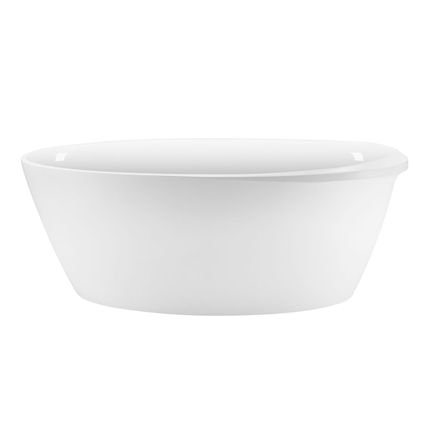 Soaking Bathtub with Reversible Drain in Glossy White