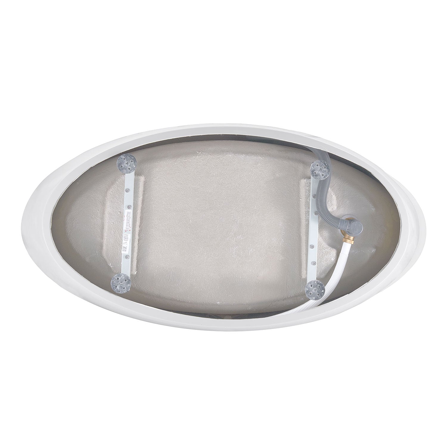 Soaking Bathtub with Reversible Drain in Glossy White