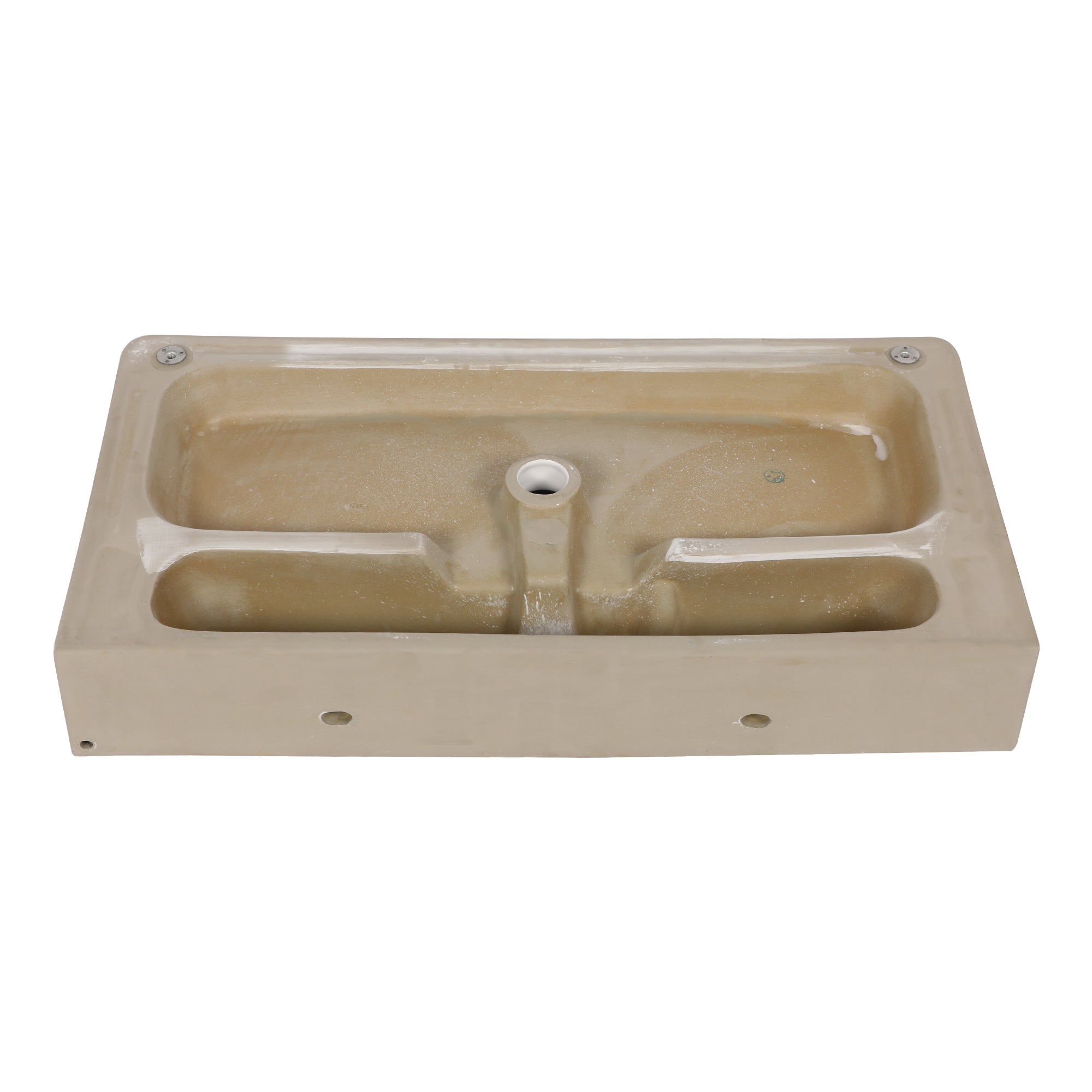 White Ceramic  Console Bathroom sink  with Overflow and Legs