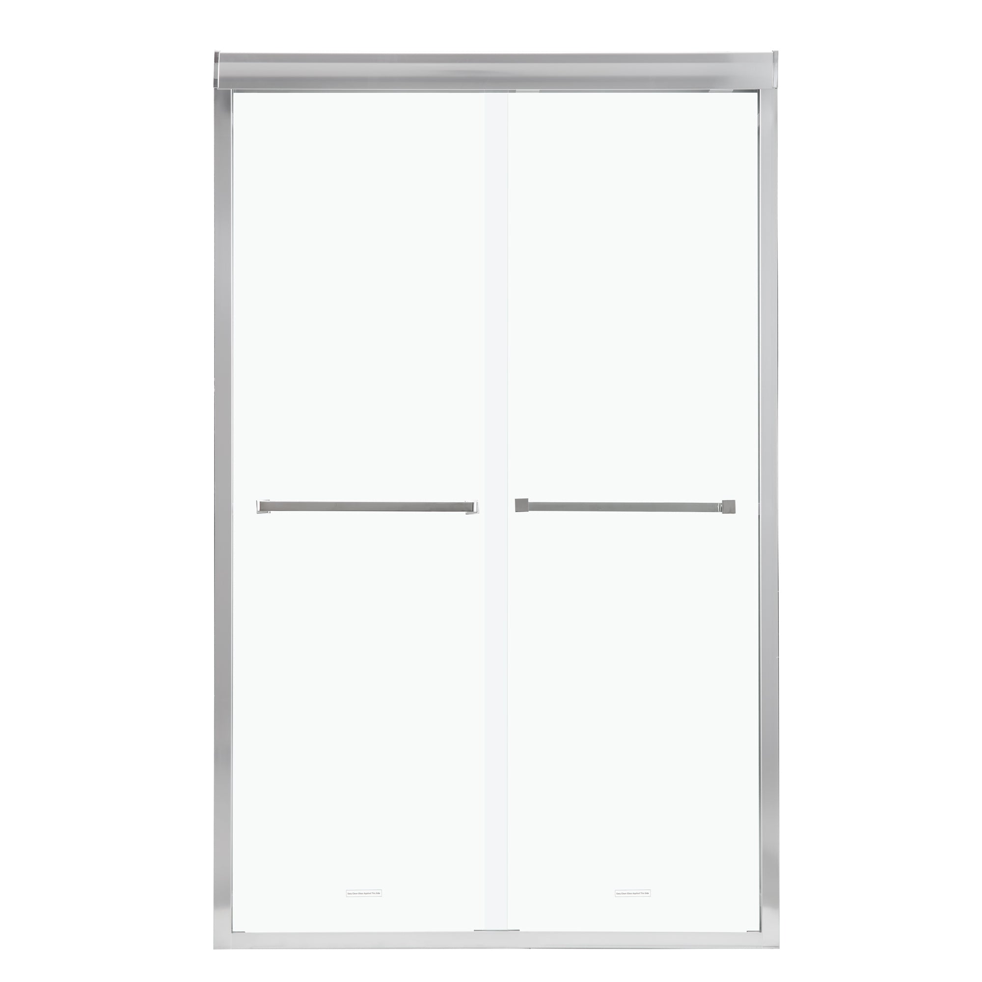 48"  x 76" Semi-Frameless Double Sliding Shower Door in Chrome
