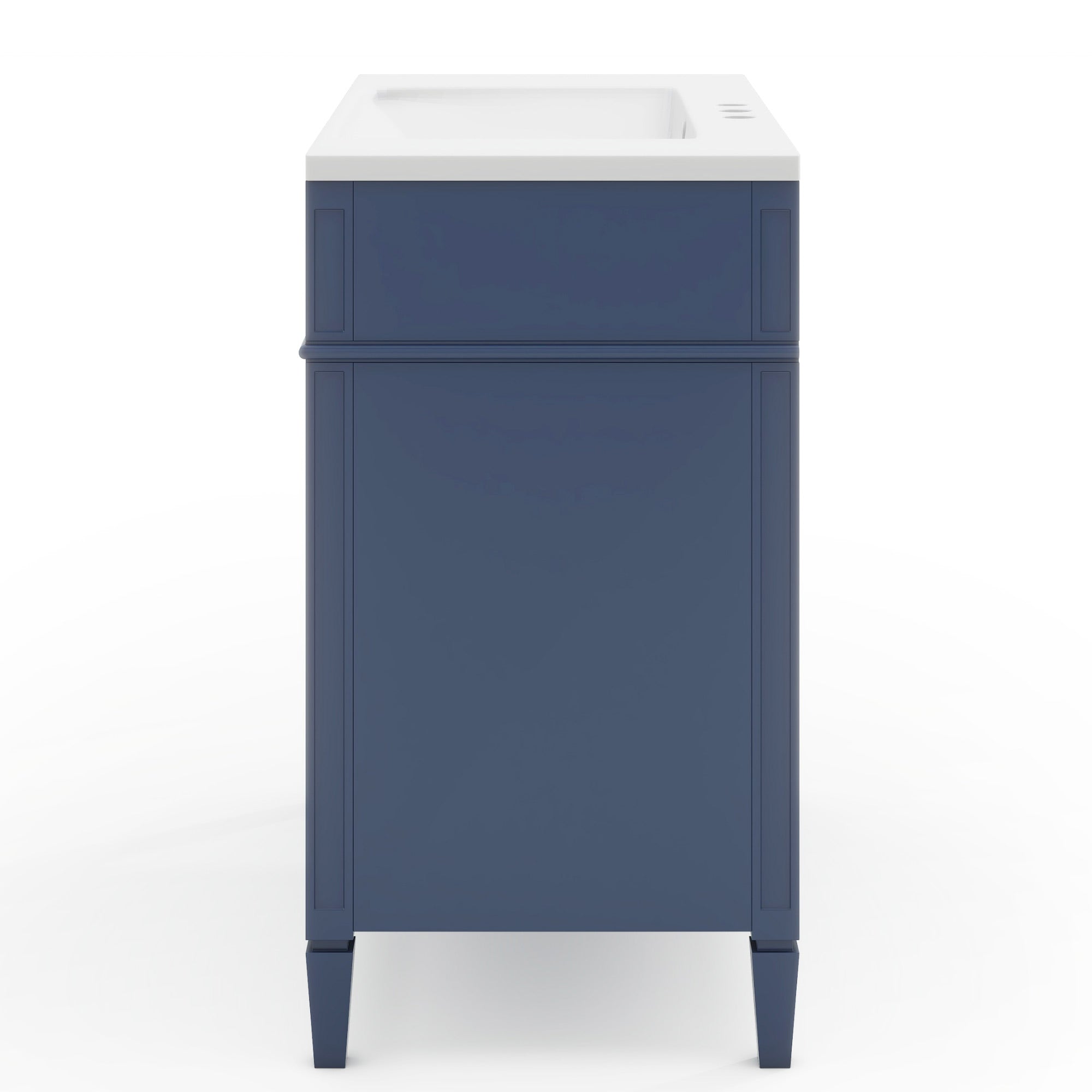 30/36 inches Freestanding Bathroom Vanity Set with Integrated Resin Sink and Drawers