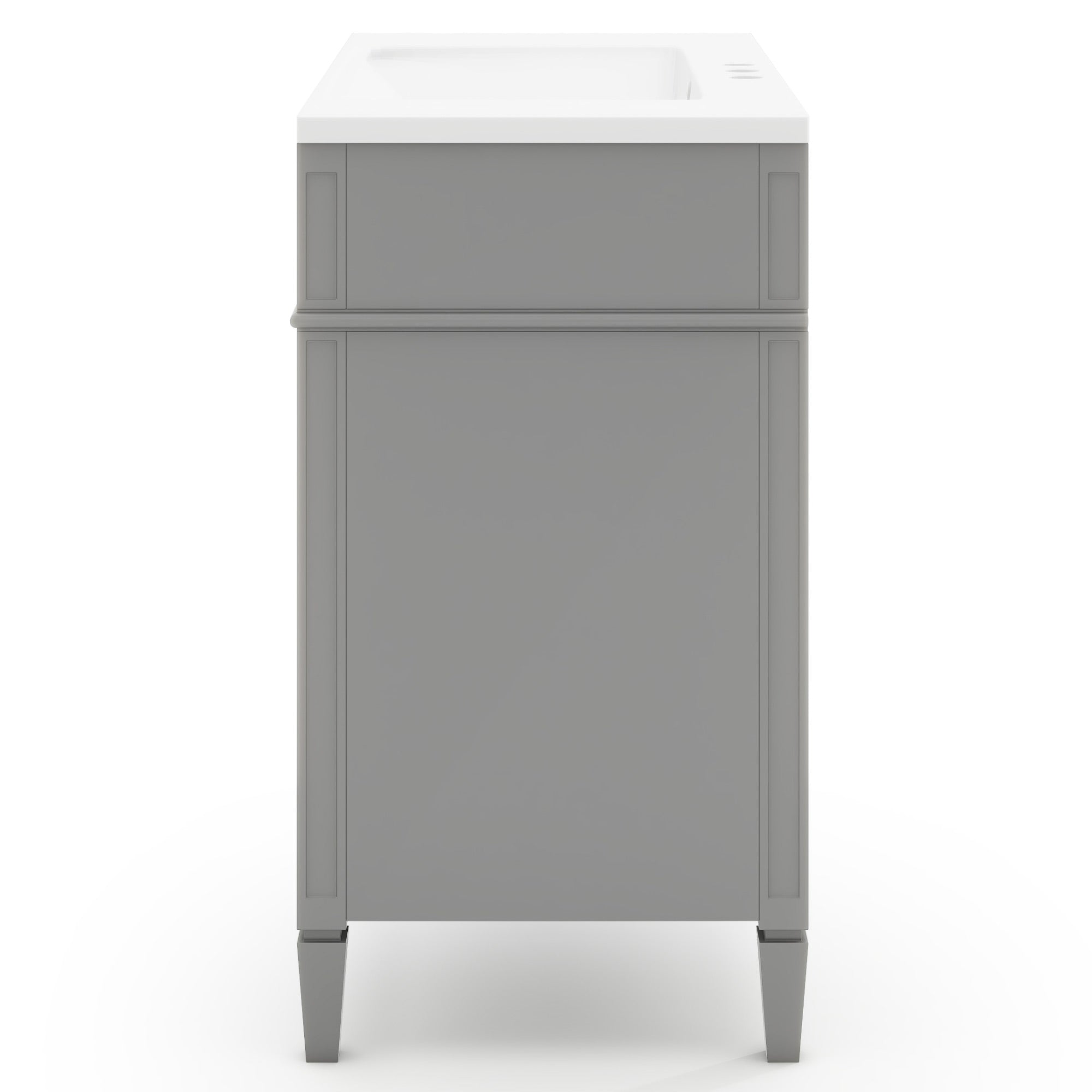 30/36 inches Freestanding Bathroom Vanity Set with Integrated Resin Sink and Drawers